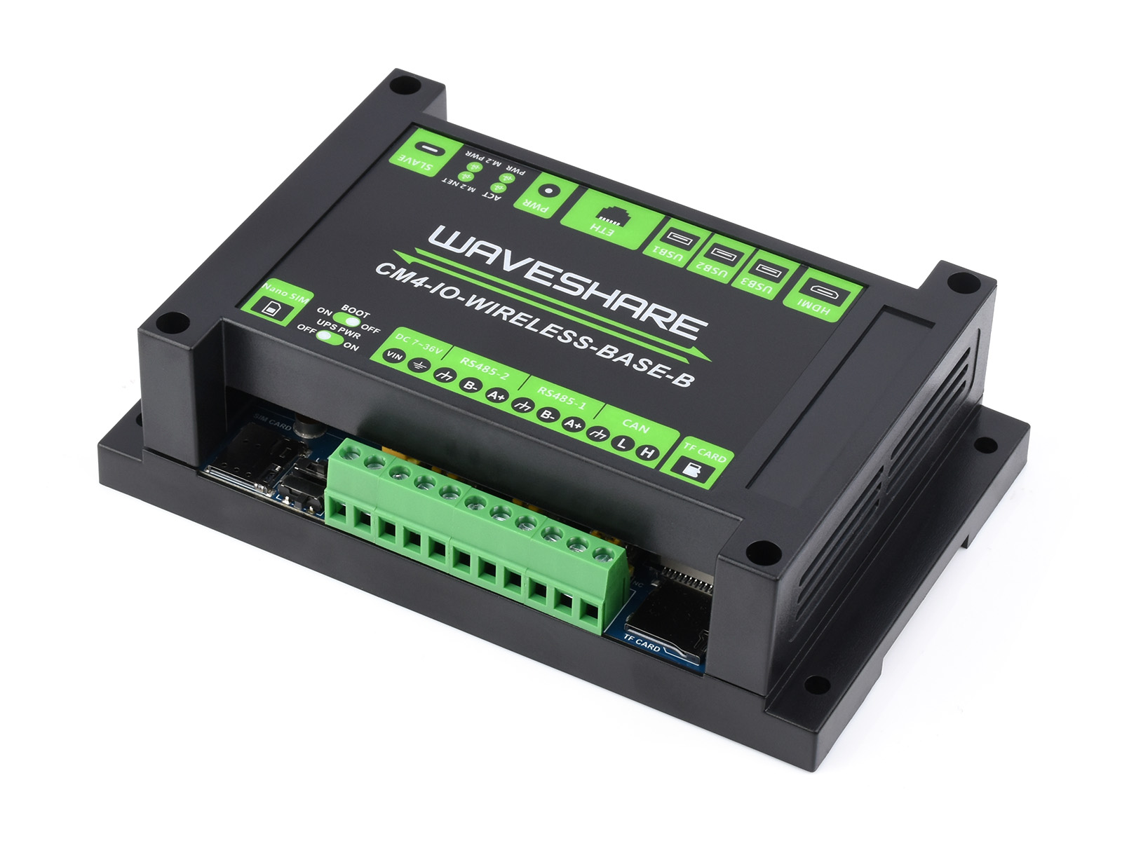 Industrielles IoT 5G/4G Wireless Expansion Modul, entwickelt für Raspberry Pi Compute Module 4, mit UPS-Modul, Onboard M.2 Slot
