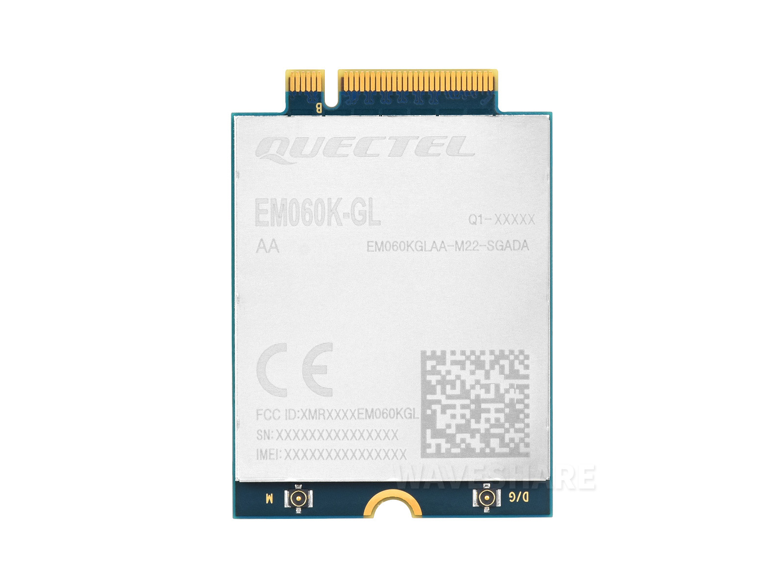 Quectel EM060K-GL Modul, LTE-A Cat 6 Modul mit M.2-Bauform, globales Multi-Band GNSS-Positionierung