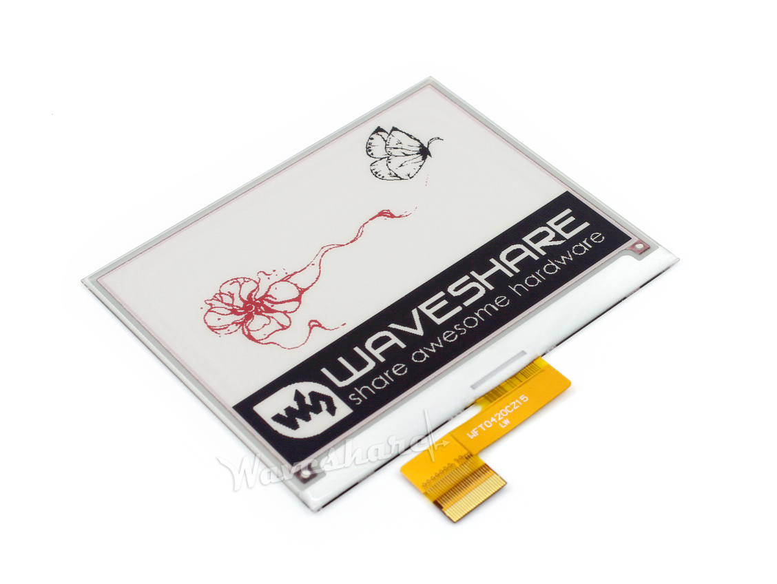 400x300, 4,2-Zoll E-Ink-Rohdisplay, dreifarbig