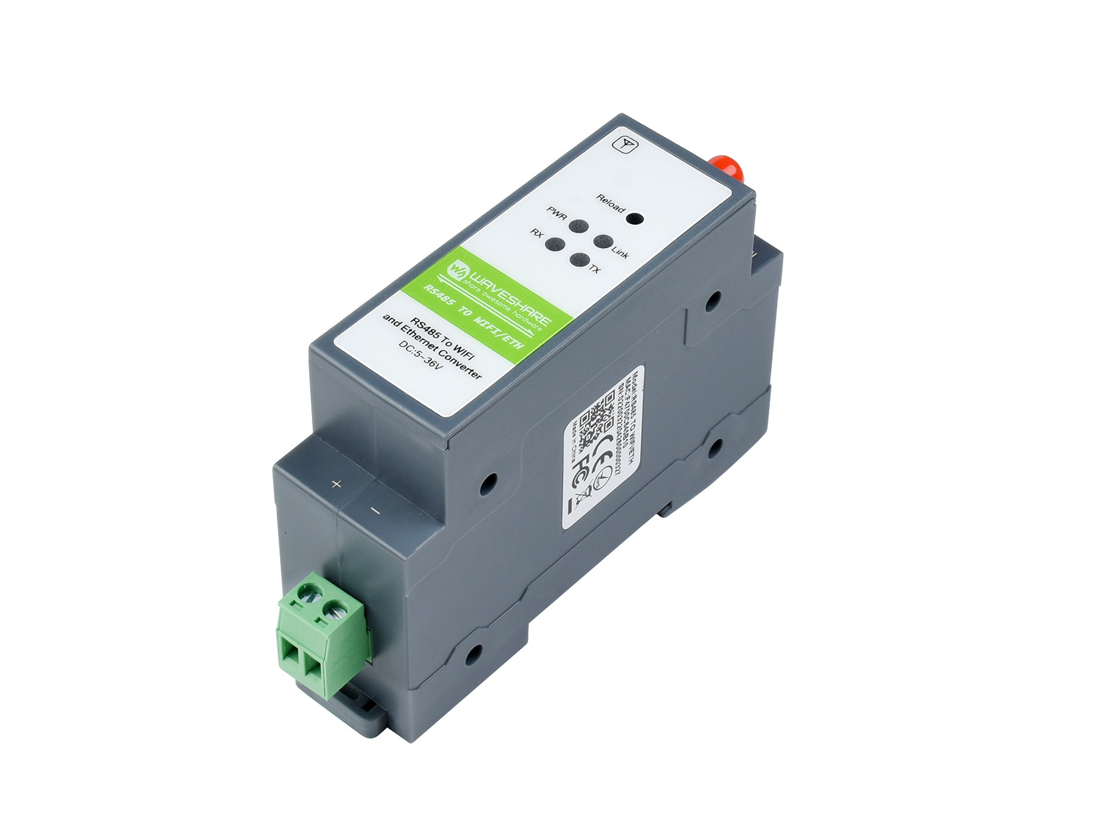 Schiene-Montierter Serieller Server, RS485 zu WIFI/Ethernet-Modul, Modbus MQTT-Gateway