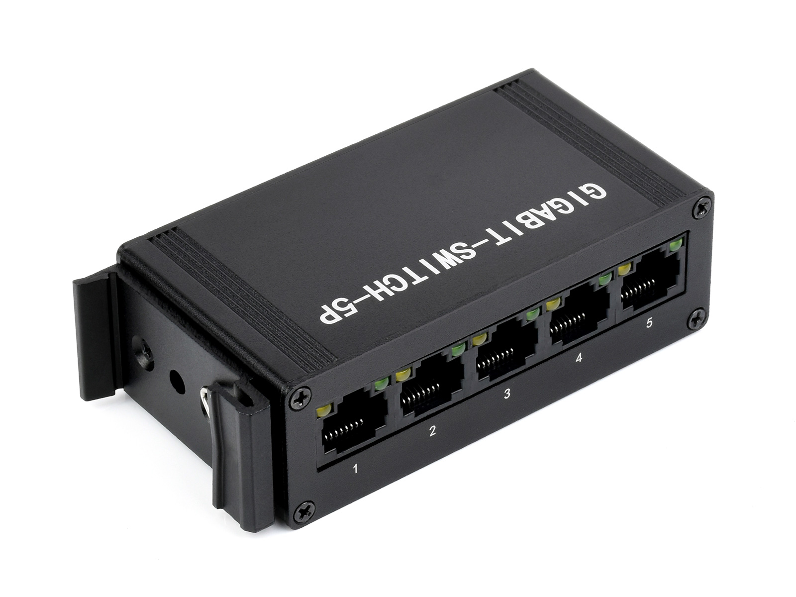 Industrieller 5-Port-Gigabit-Ethernet-Switch, Vollduplex 10/100/1000M, Hutschiene-Montage