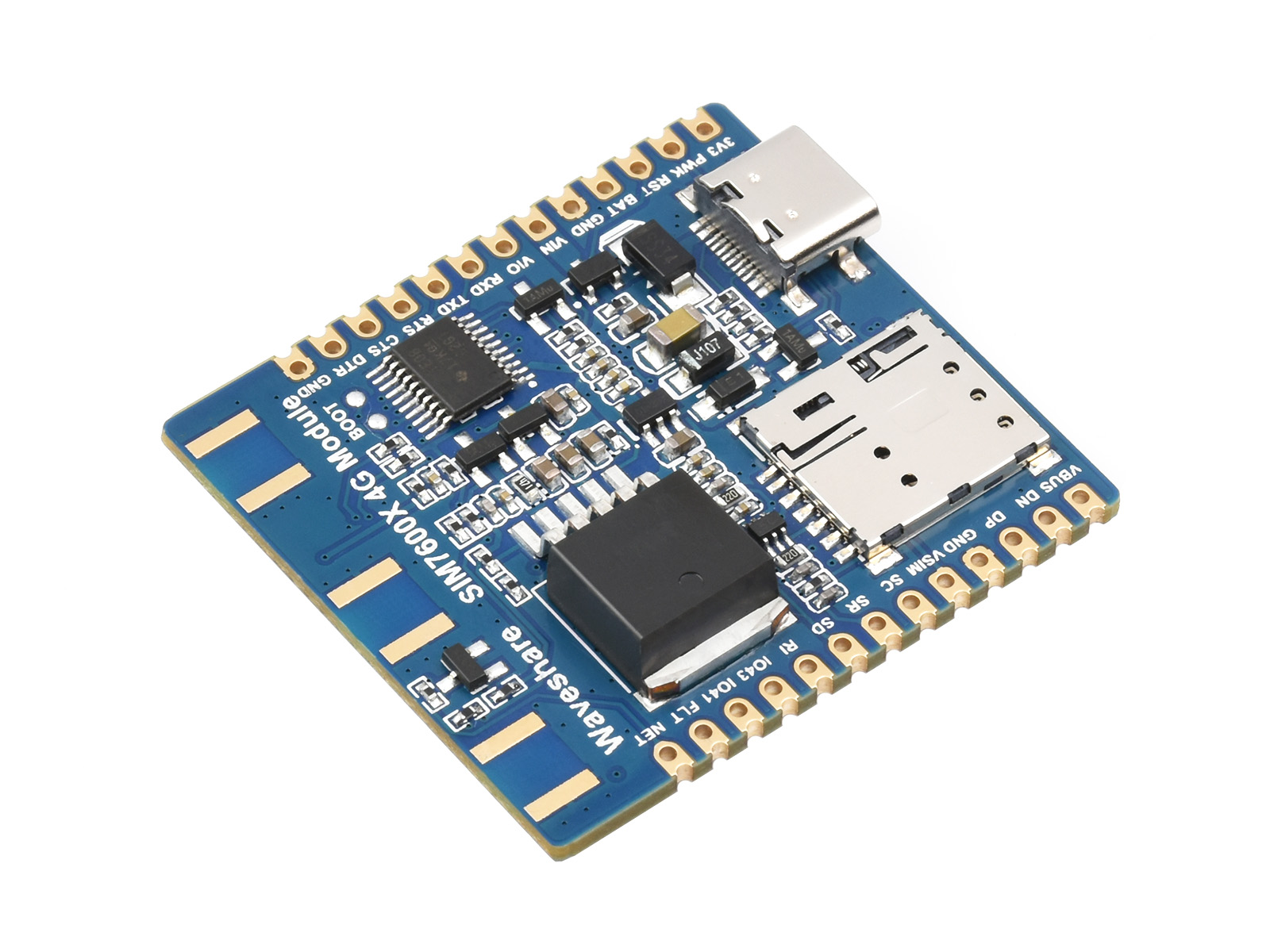 SIM7600X 4G-Kommunikationsmodul, Multi-Band-Unterstützung, kompatibel mit 4G/3G/2G, mit GNSS-Positionierung