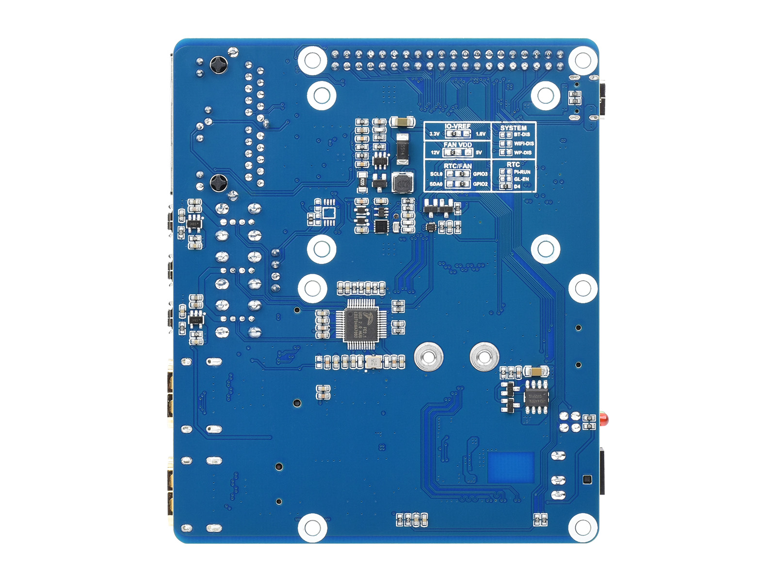 WIFI6 Dual ETH Hauptplatine/Mini-Computer, entwickelt für Raspberry Pi Compute Module 4 (NICHT enthalten), Onboard M.2 E-Key Slot