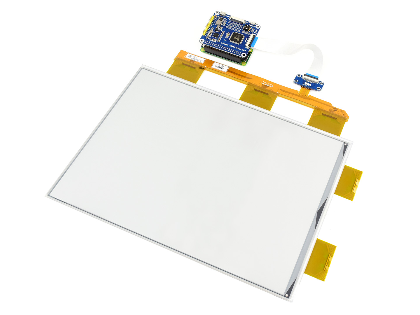 13,3-Zoll-e-Paper-e-Ink-Display-HAT-für-Raspberry-Pi, 1600×1200, Schwarz/Weiß, 16 Graustufen, USB/SPI/I80
