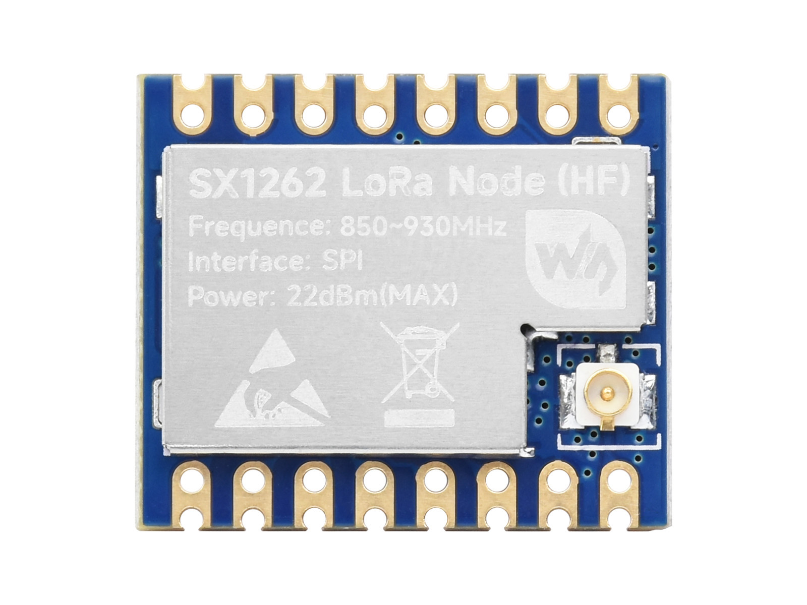 Core1262 LF/HF LoRa Module, SX1262 chip, Long-Range Communication, Anti-Interference, Suitable for Sub-GHz band