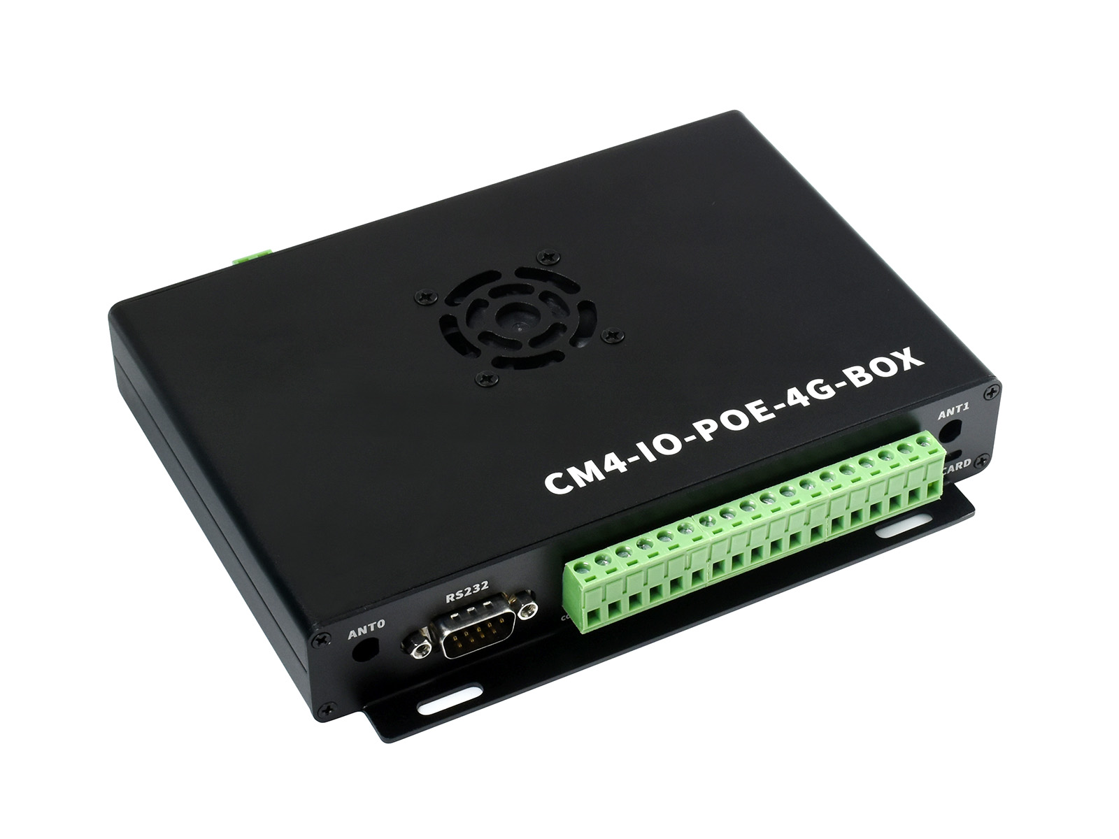 Industrielles IoT-Minicomputer basierend auf dem Raspberry Pi Compute Module 4 (NICHT enthalten), PoE, 5G/4G, Metallgehäuse, Kühlventilator