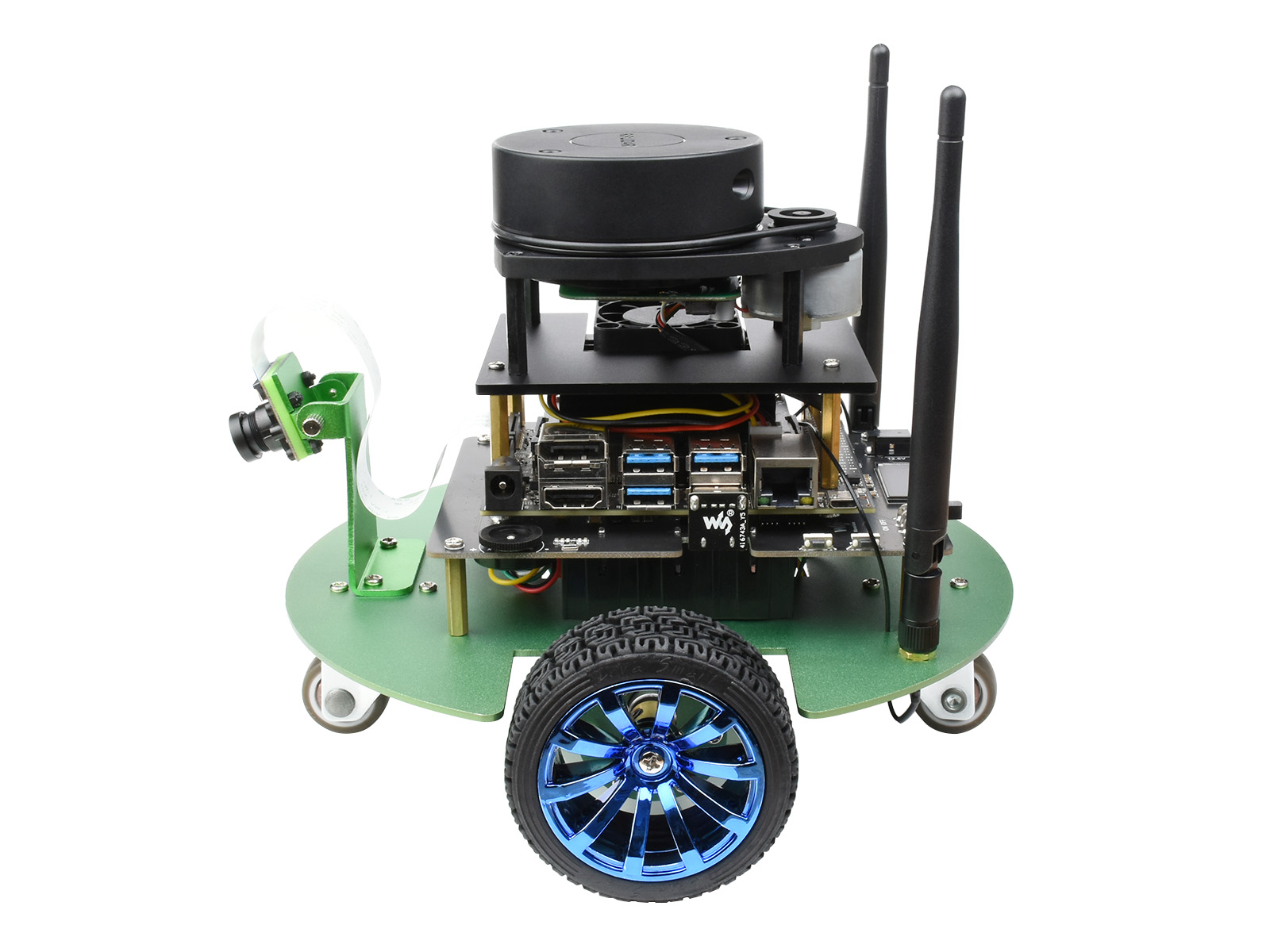 JetBot Professional Version ROS AI Kit Zubehör, Dual-Controller KI-Roboter, Lidar-Kartierung, Bildverarbeitung