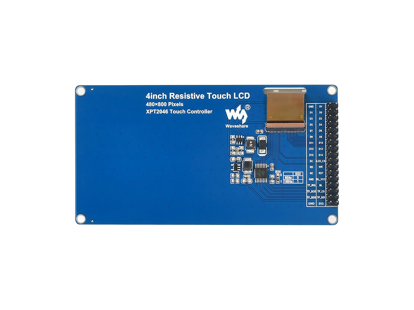 4-Zoll-Resistiv-Touch-LCD, 480×800, 8080-Parallel-Schnittstelle