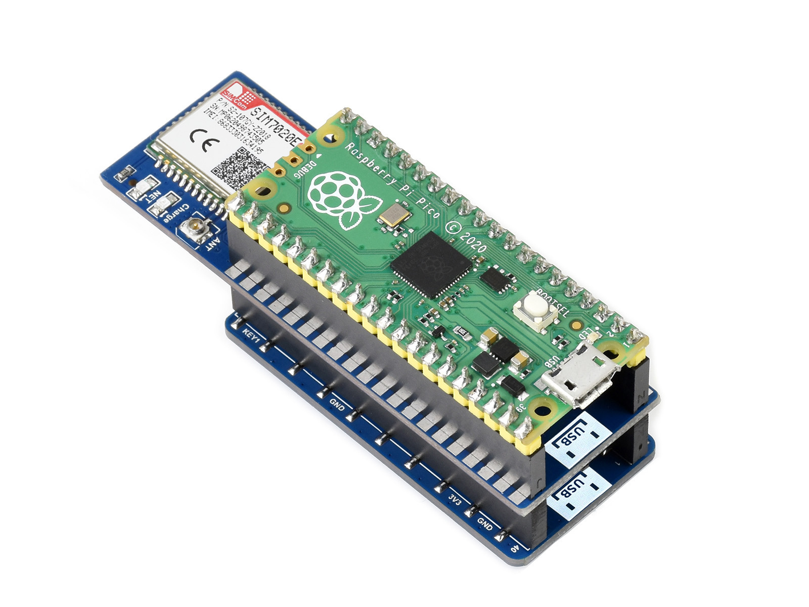 SIM7020E NB-IoT-Modul für Raspberry Pi Pico, für Asien, Europa, Afrika, Australien