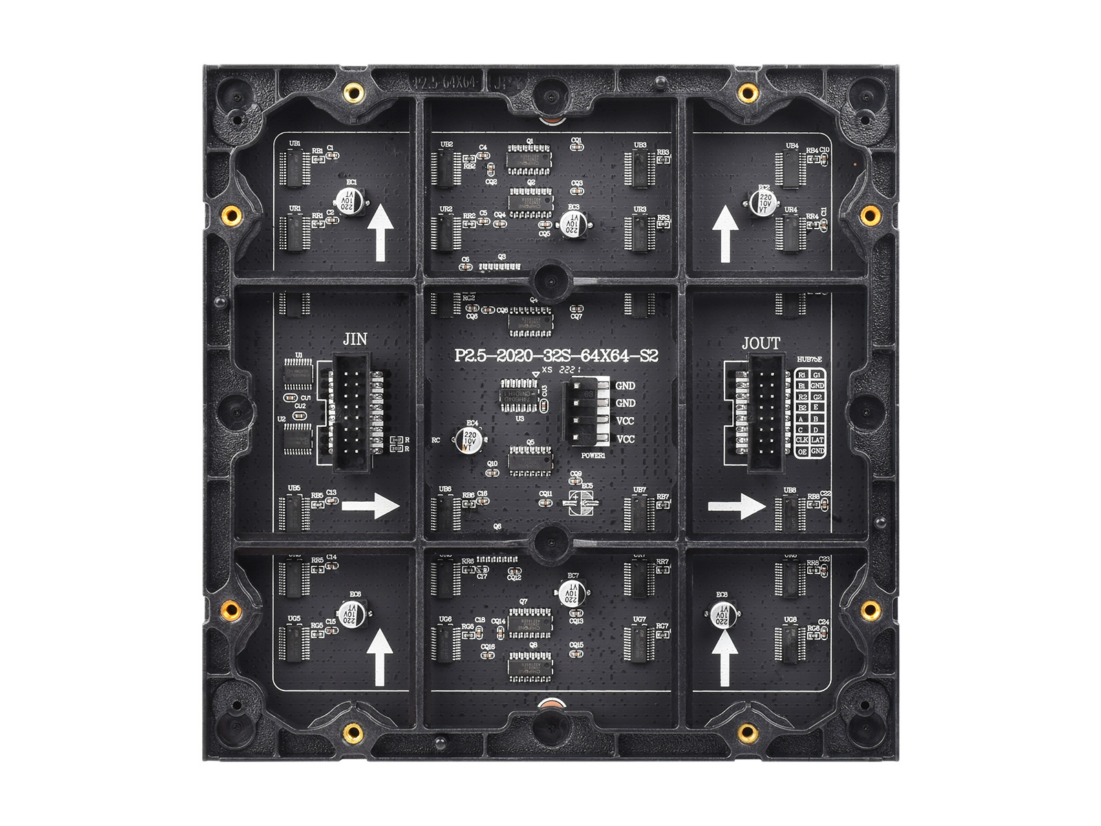 RGB-Vollfarb-LED-Matrix-Panel, 2,5 mm Pixelabstand, 64x64 Pixel, einstellbare Helligkeit