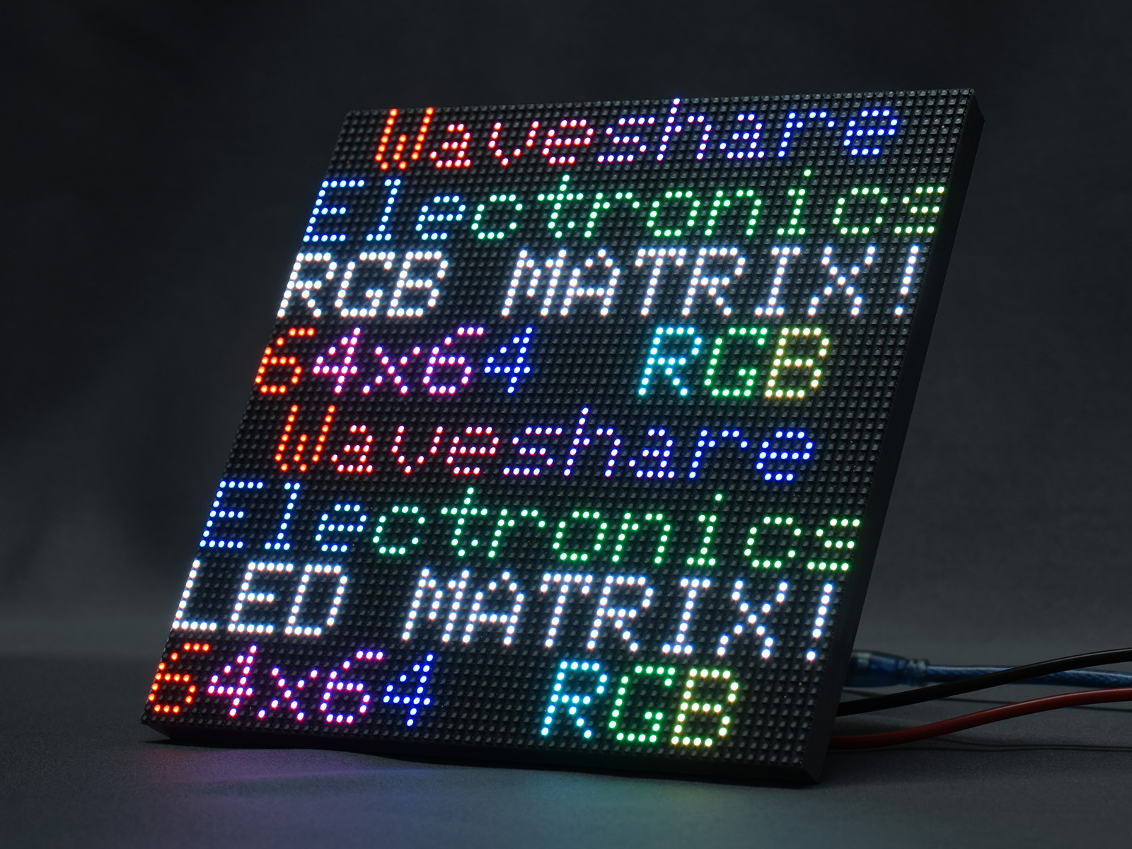 RGB-Vollfarb-LED-Matrix-Panel, 3 mm Pixelabstand, 64×64 Pixel, einstellbare Helligkeit