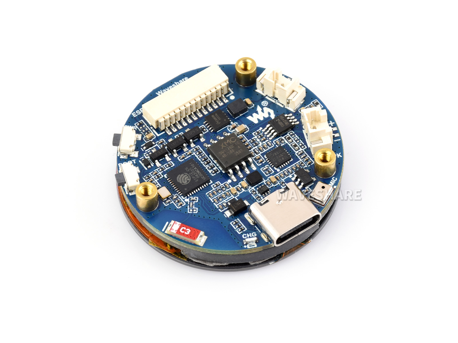 ESP32-C6 1,32-Zoll AMOLED-Rundtouchdisplay-Entwicklungsplatine, 466×466 Pixel, QSPI-Schnittstelle, unterstützt Wi-Fi 6 und Bluetooth 5