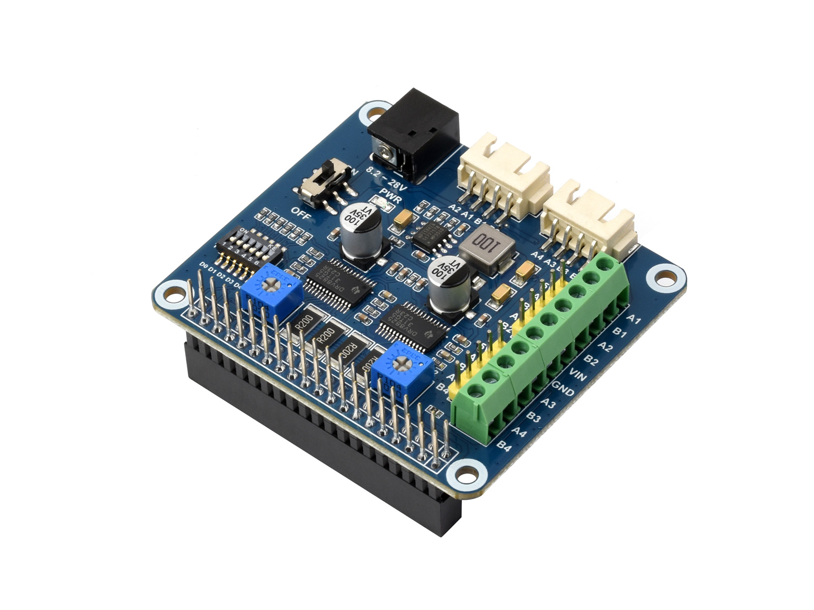 Schrittmotor-HAT für Raspberry Pi, treibt zwei Schrittmotoren an