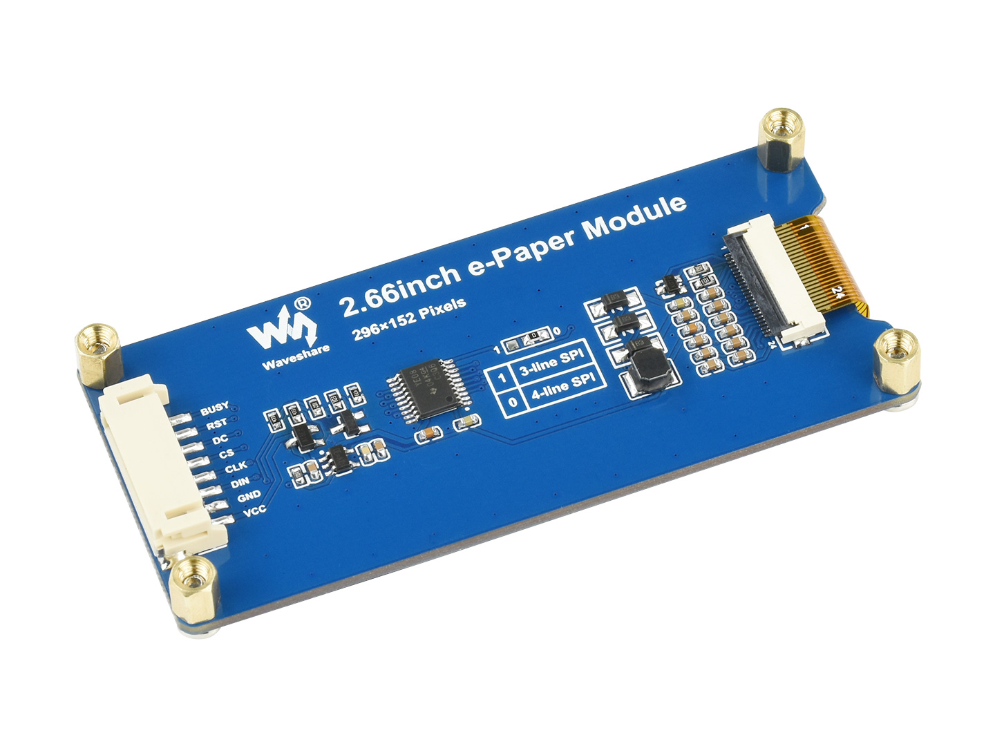 2,66-Zoll E-Paper E-Ink-Displaymodul (B), 296×152, Rot/Schwarz/Weiß, SPI