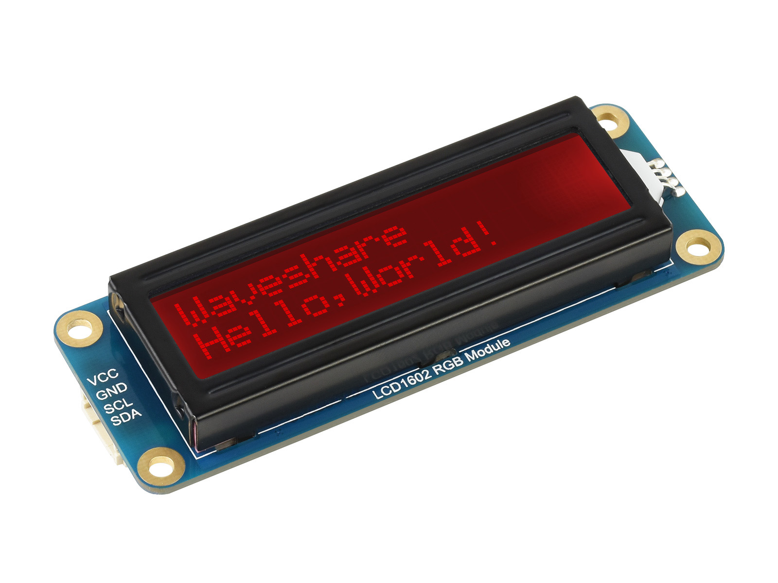 LCD1602 RGB-Modul, 16x2 Zeichen LCD, RGB-Hintergrundbeleuchtung, 3,3V/5V, I2C-Bus