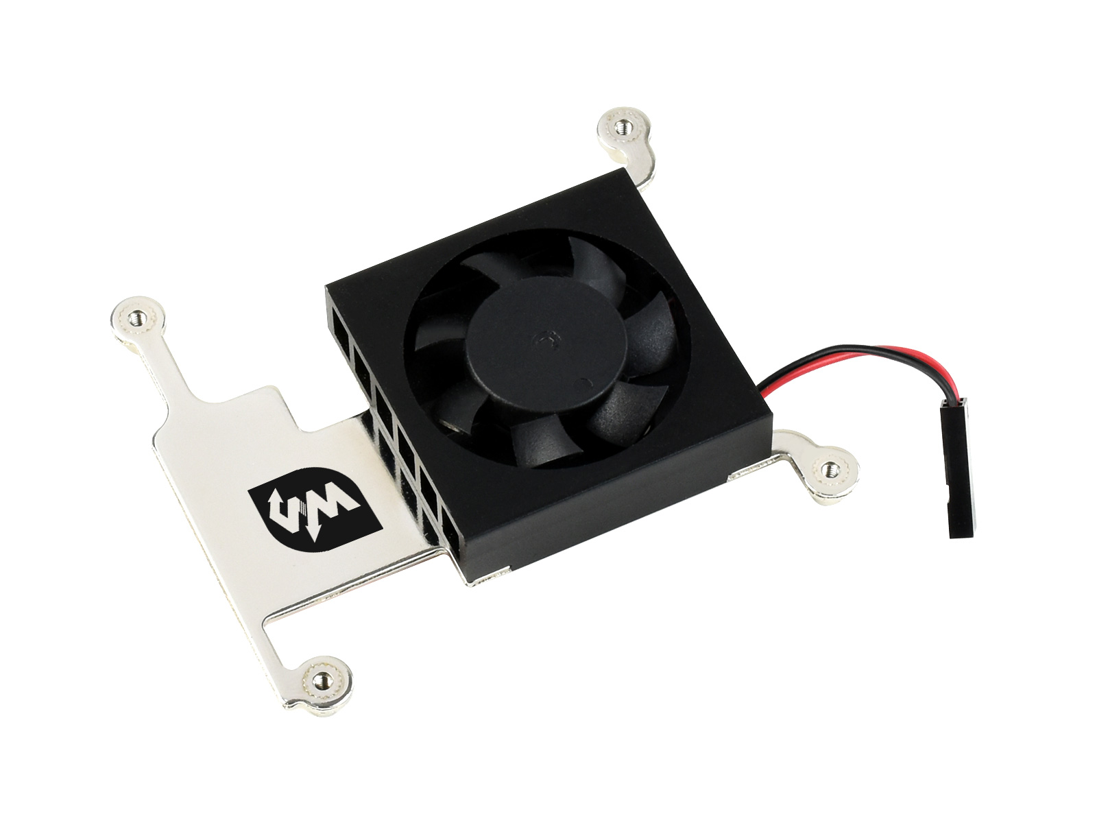 Low-Profile-CPU-Kühlventilator für Raspberry Pi 4B/3B+/3B, mit Aluminiumlegierungs-Halterung