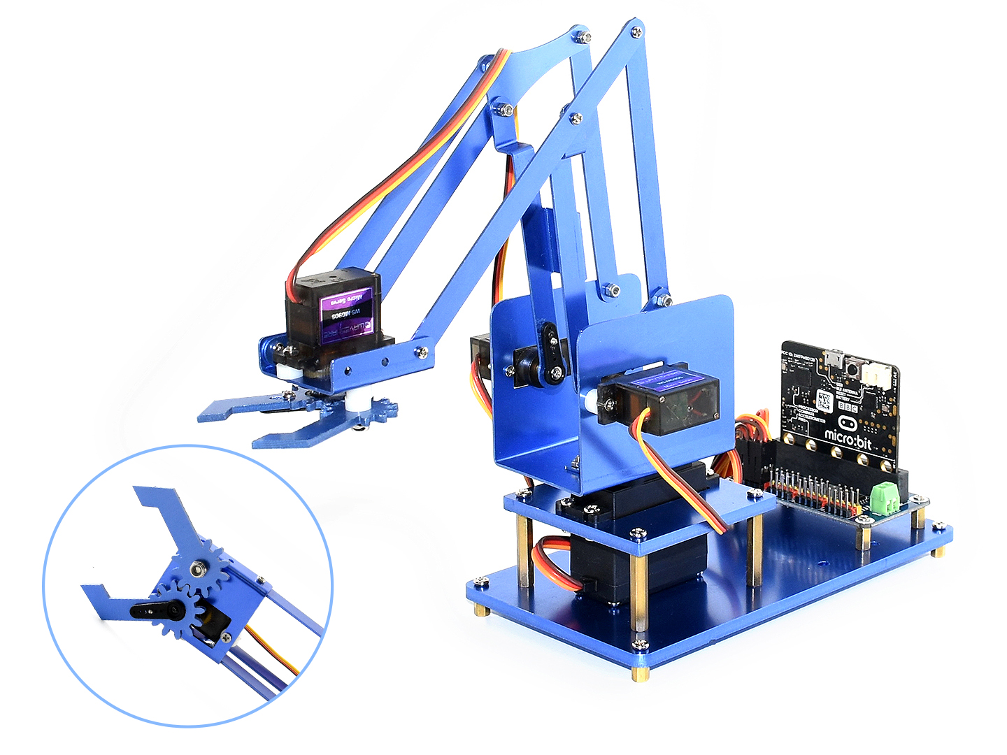 4-DOF Metall-Roboterarm-Bausatz für micro:bit, Bluetooth