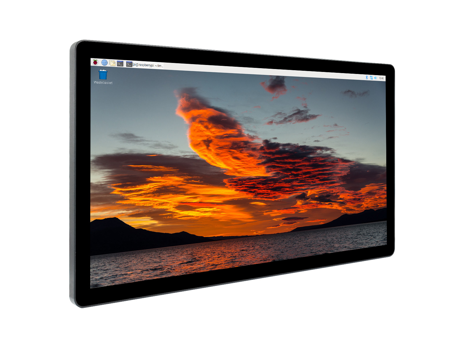 21,5-Zoll-Kapazitiver Touch-Monitor, 1920×1080 Full HD, Optisch Verbundene Gehärtete Glasplatte, HDMI, 10-Punkt-Touch