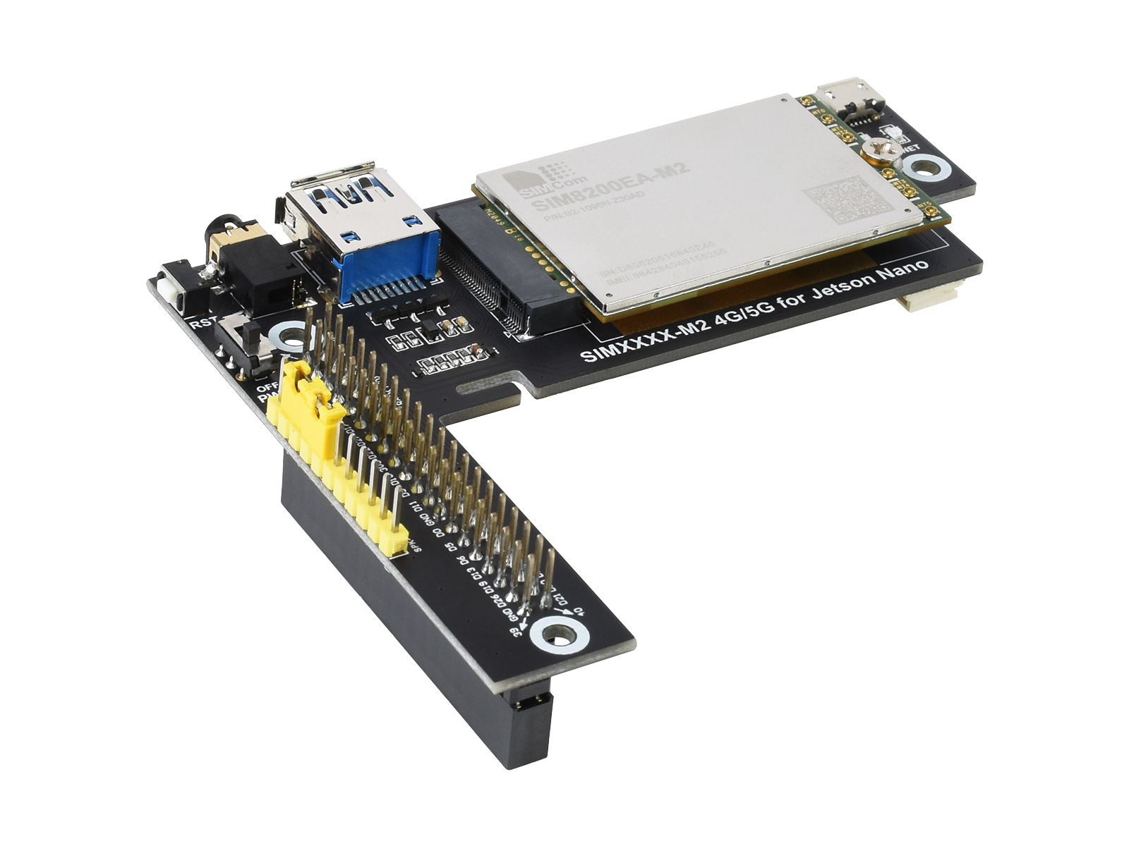 SIM8200EA-M2 5G-Modul, entwickelt für Jetson Nano, 5G/4G/3G, Snapdragon X55, Multimode Multiband