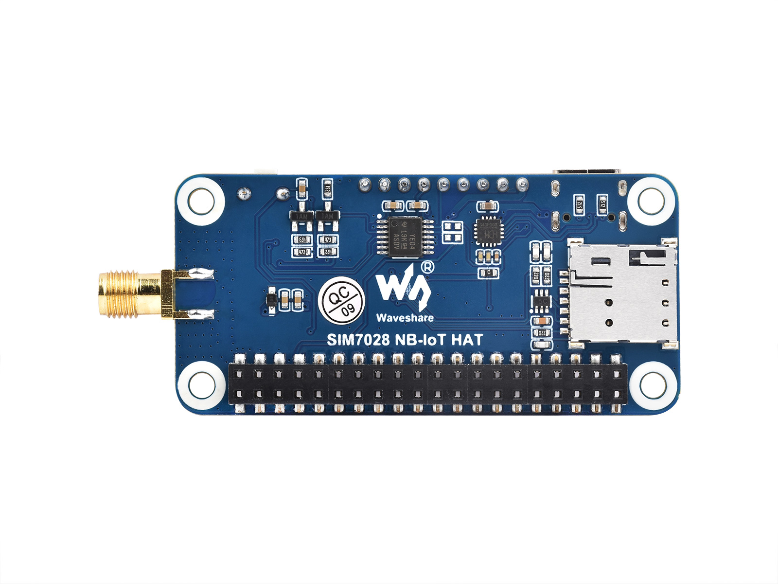 SIM7028 NB-IoT HAT für Raspberry Pi, unterstützt globale NB-IoT-Kommunikationsbänder, kompakte Bauform und geringer Stromverbrauch