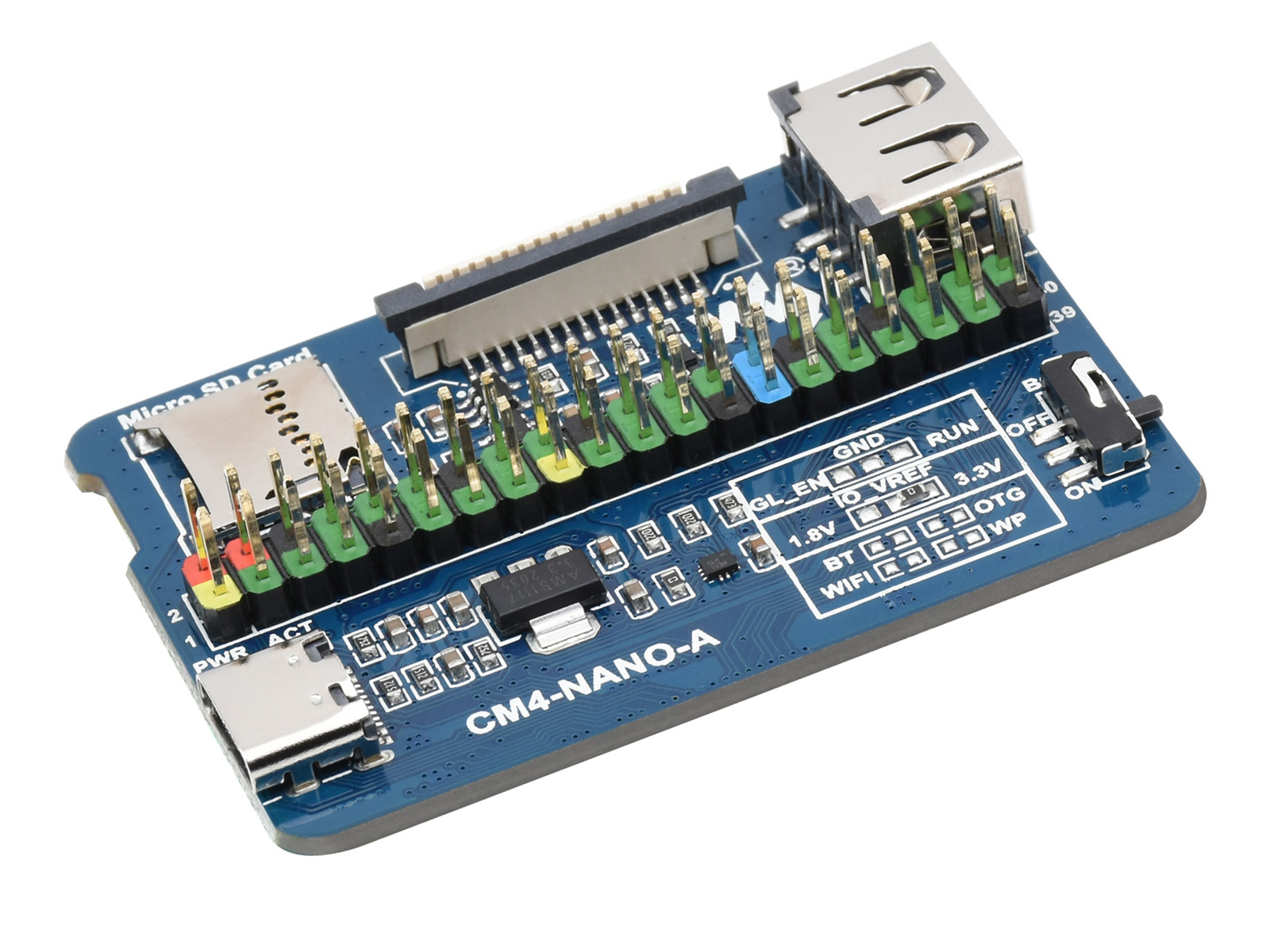 Nano-Basisplatine (A) für Raspberry Pi Compute Module 4, gleiche Größe wie das CM4