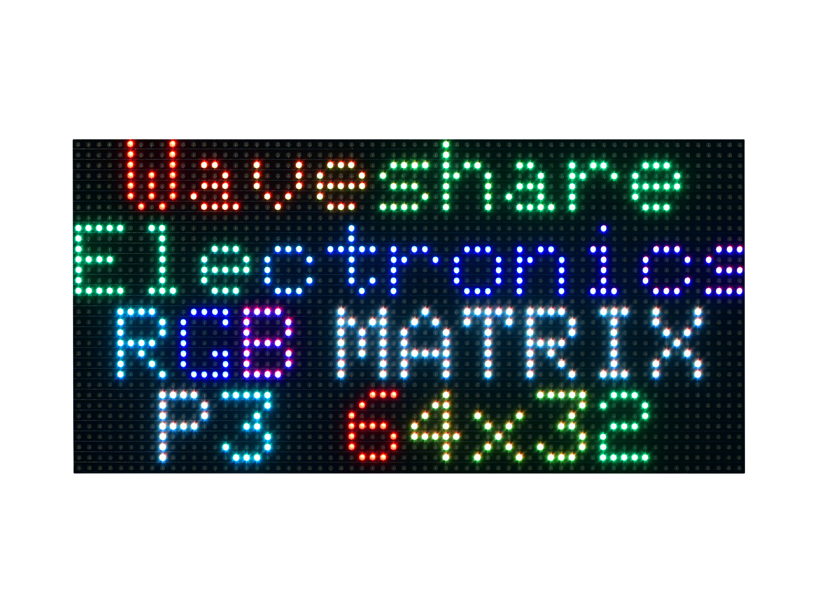 RGB-Vollfarb-LED-Matrix-Panel, 3 mm Pixelabstand, 64 × 32 Pixel, einstellbare Helligkeit, Optionen für Standardversion / GOB-Version