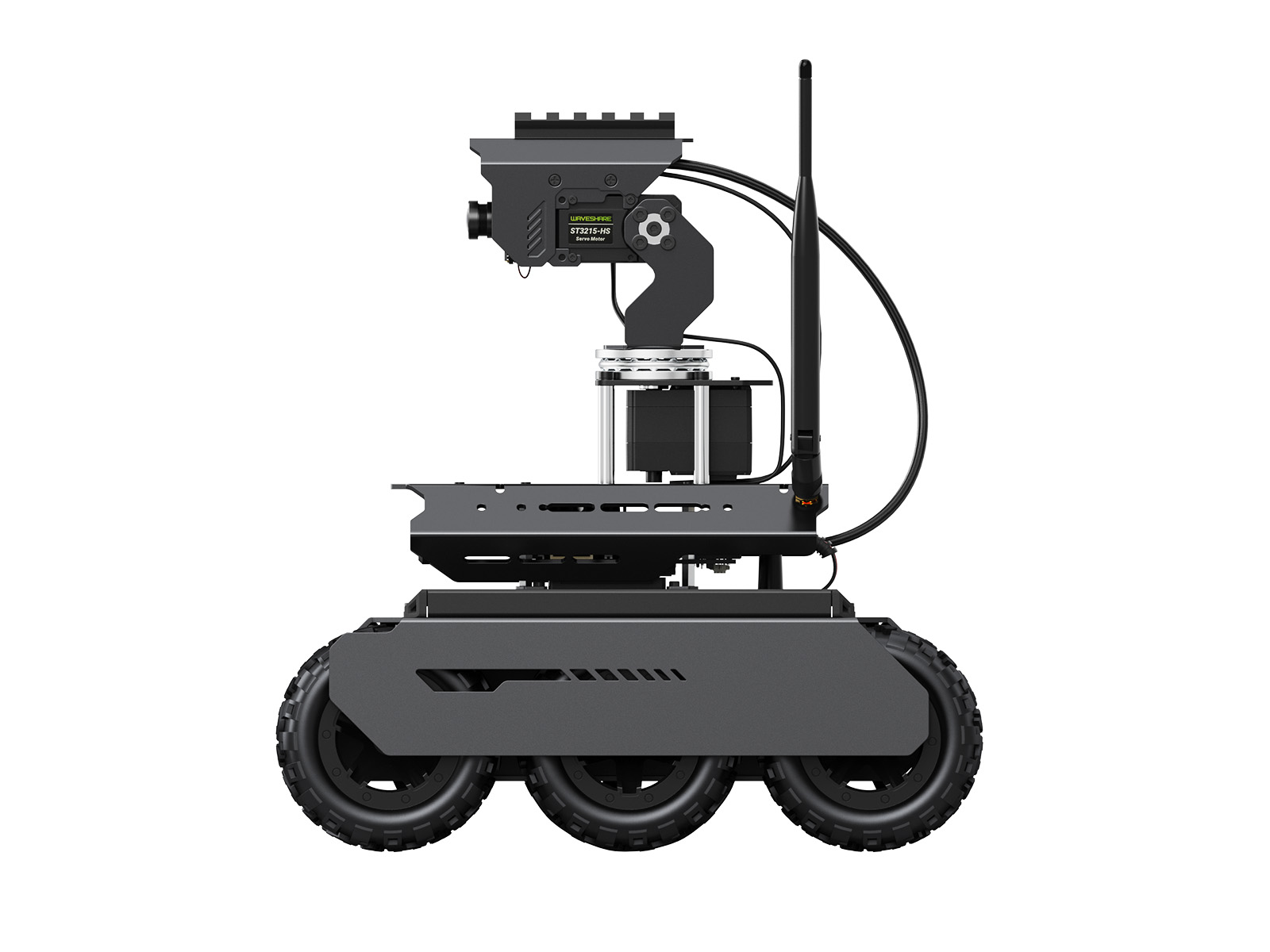UGV-Rover Open-Source 6 Räder 4WD AI-Roboter für Jetson Orin Serie Board, Dual-Controller, 360° flexible omnidirektionale Pan-Tilt, optional für Jetson Orin Nano 4GB Kit