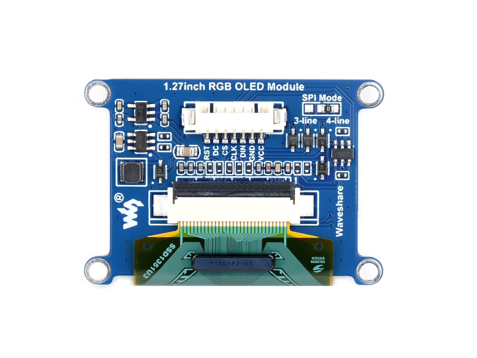 1,27-Zoll RGB OLED-Displaymodul, 128×96 Auflösung, 262K Farben, SPI-Schnittstelle