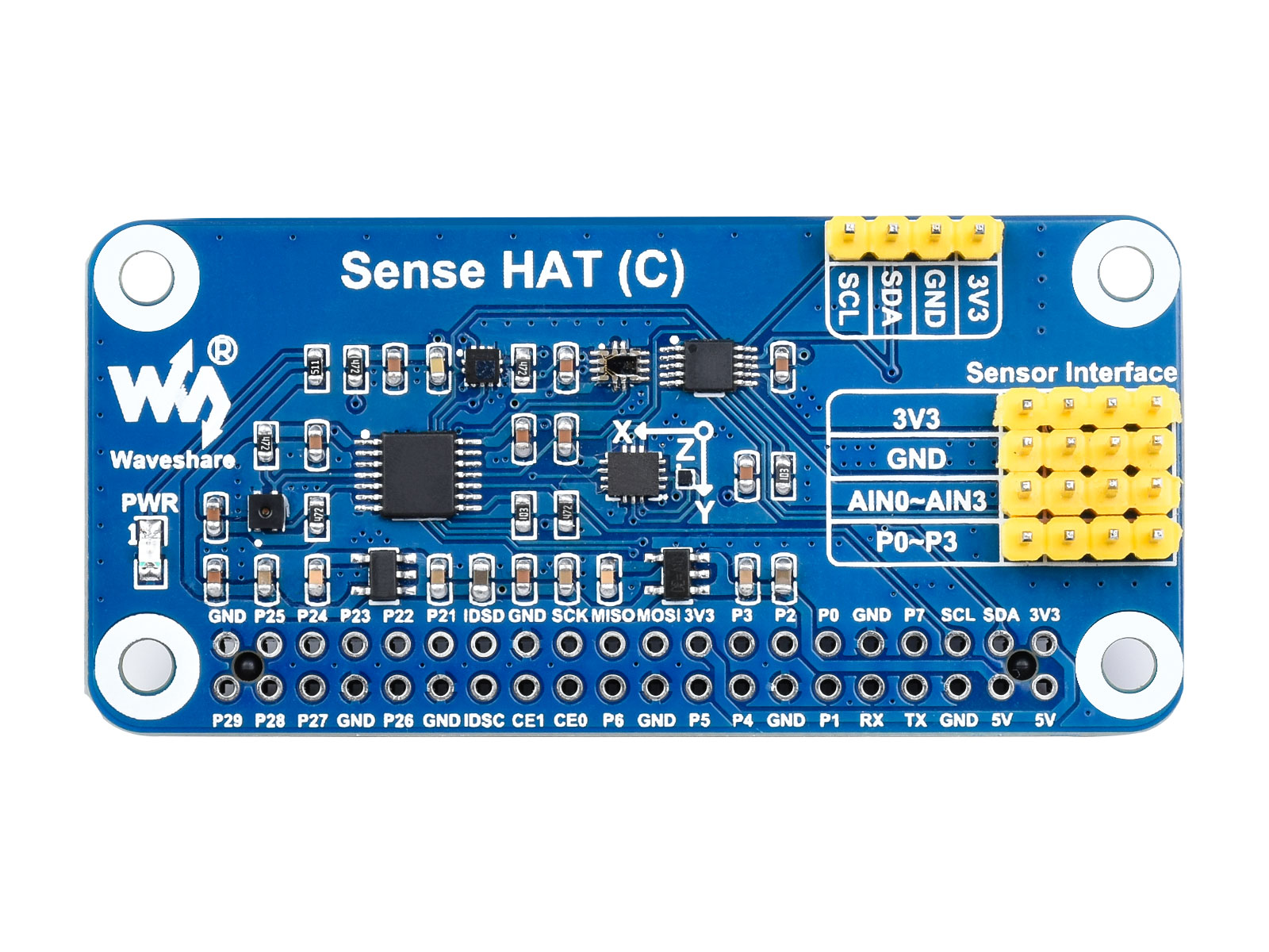 Sense HAT (C) für Raspberry Pi, integrierte leistungsstarke Sensoren, unterstützt externe Sensoren