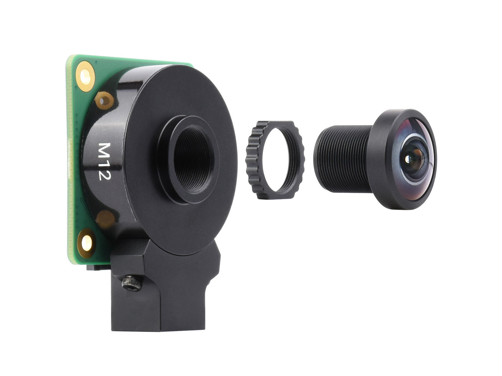 M12-High-Resolution-Objektiv, 14MP, 184,6° Ultra-Weitwinkel, 2,72mm Brennweite, Kompatibel mit Raspberry Pi High Quality Camera M12
