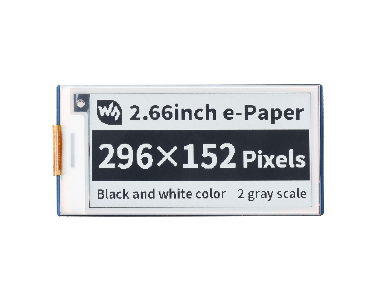 2,66-Zoll E-Paper E-Ink-Displaymodul für Raspberry Pi Pico, 296×152, Schwarz/Weiß, SPI