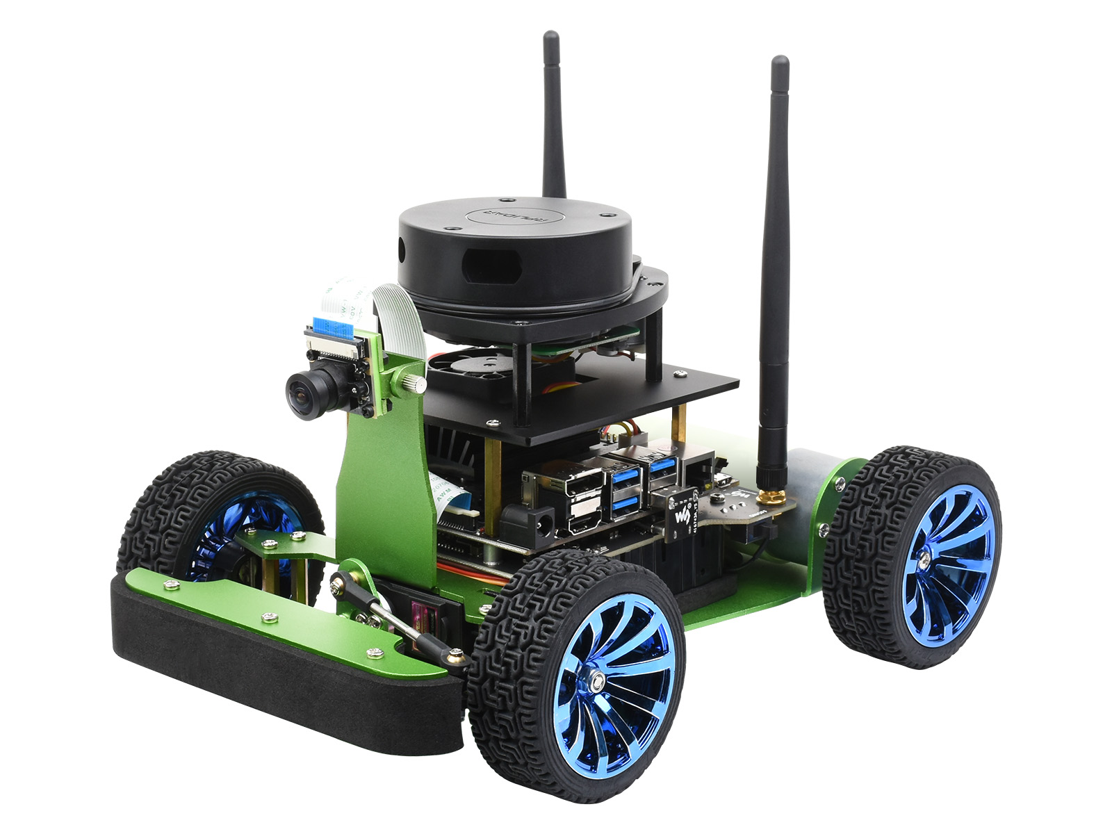 JetRacer Professional Version ROS AI Kit Zubehör, Dual Controller KI-Roboter, Lidar-Kartierung, Bildverarbeitung