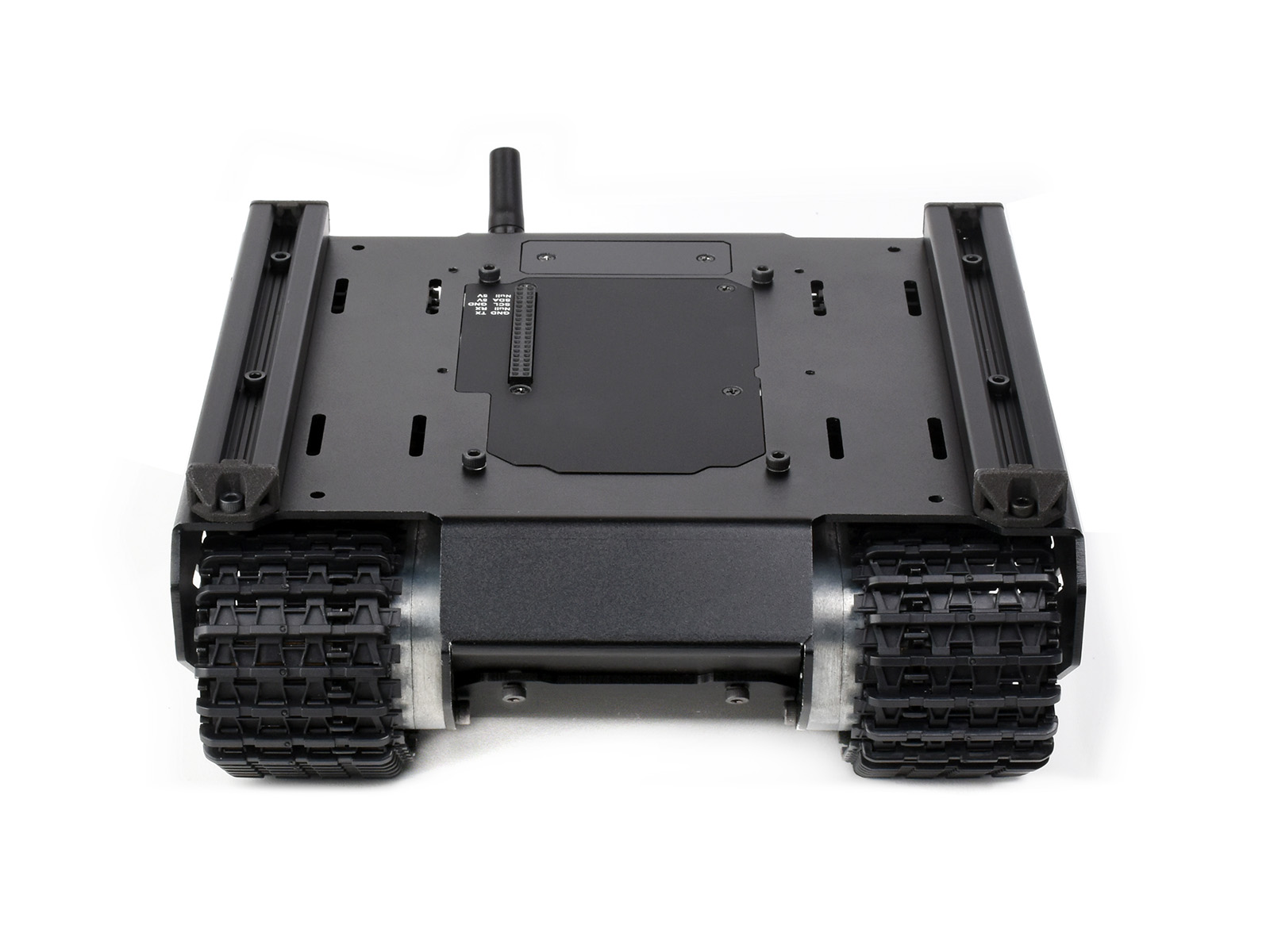 Flexibles und erweiterbares offroadtaugliches Ketten-UGV, Unterstützung mehrerer Hosts, mit externen Schienen und ESP32-Slave-Computer