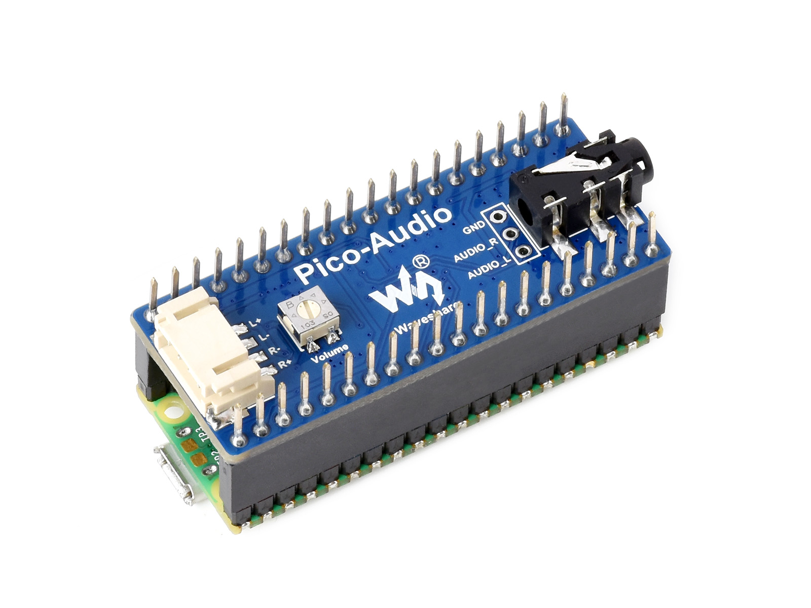 Audio-Erweiterungsmodul für Raspberry Pi Pico, gleichzeitige Kopfhörer-/Lautsprecherausgabe