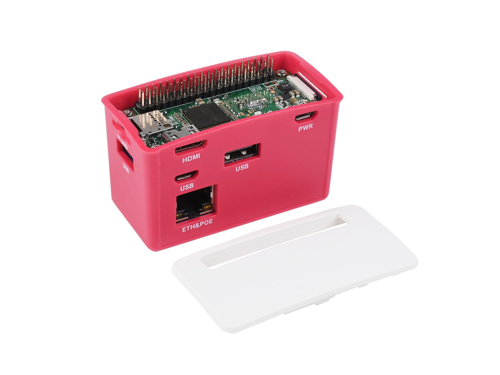 PoE Ethernet / USB-HUB-BOX für Raspberry Pi Zero Serie, 3x USB 2.0, 802.3af-konform