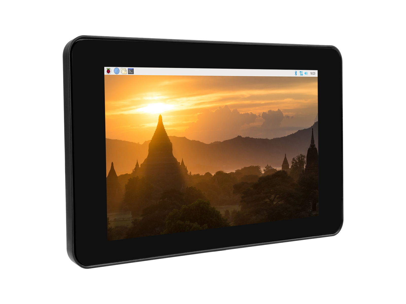 7-Zoll kapazitiver Touch-IPS-Bildschirm für Raspberry Pi, mit Schutzgehäuse, 1024×600, DSI-Schnittstelle