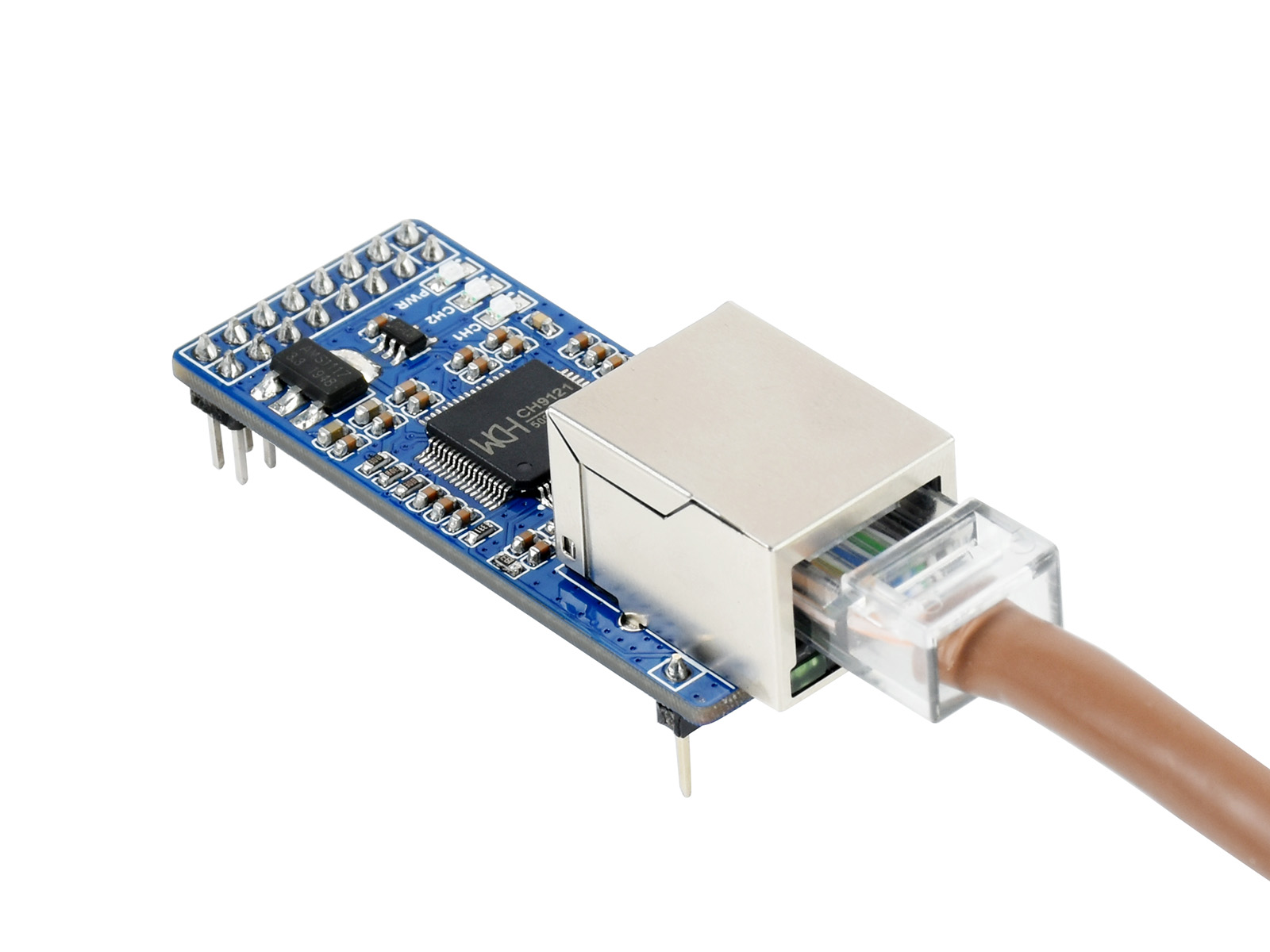 2-Kanal UART-zu-Ethernet-Konverter, transparentes Übertragungsmodul für serielle Schnittstellen
