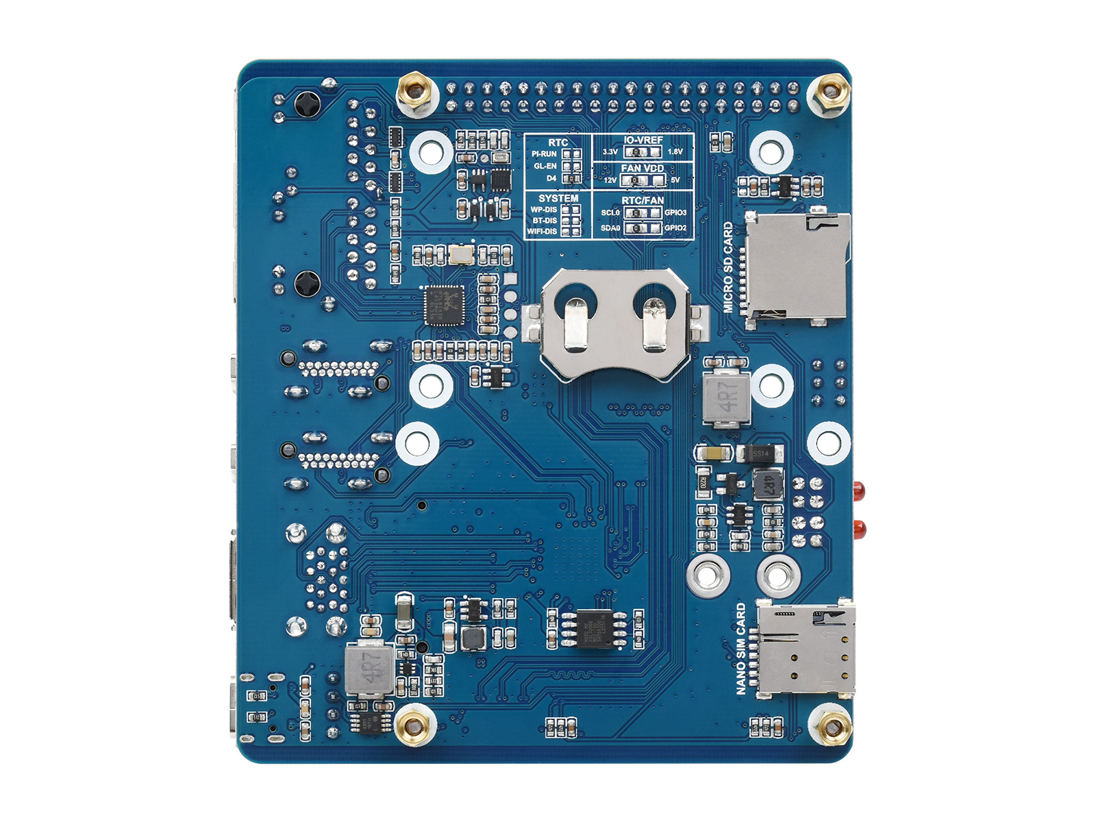 Dual-Gigabit-Ethernet-5G/4G-Basisplatine, entwickelt für Raspberry Pi Compute Module 4
