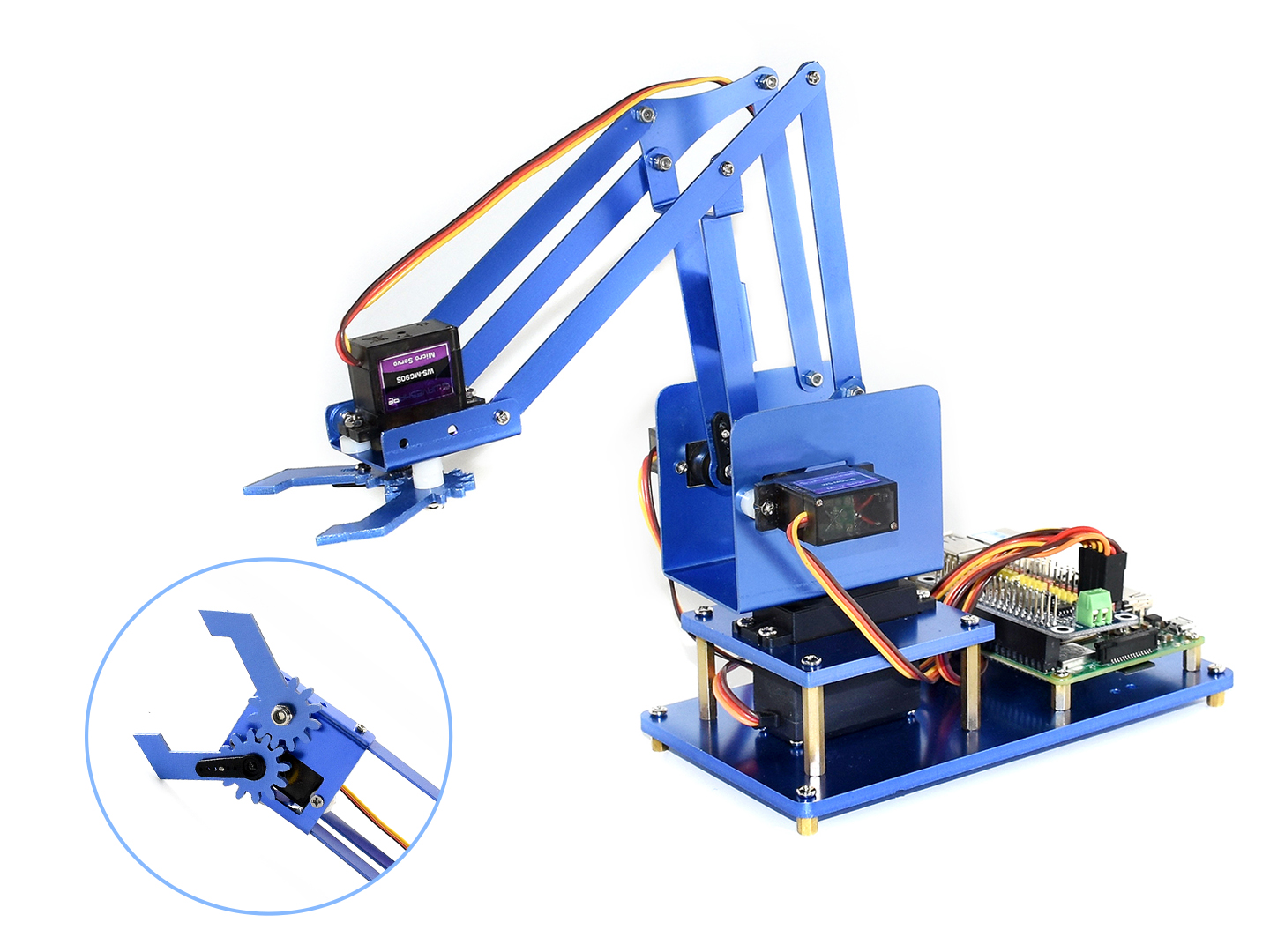 4-DOF Metall-Roboterarm-Bausatz für Raspberry Pi, Bluetooth / WiFi