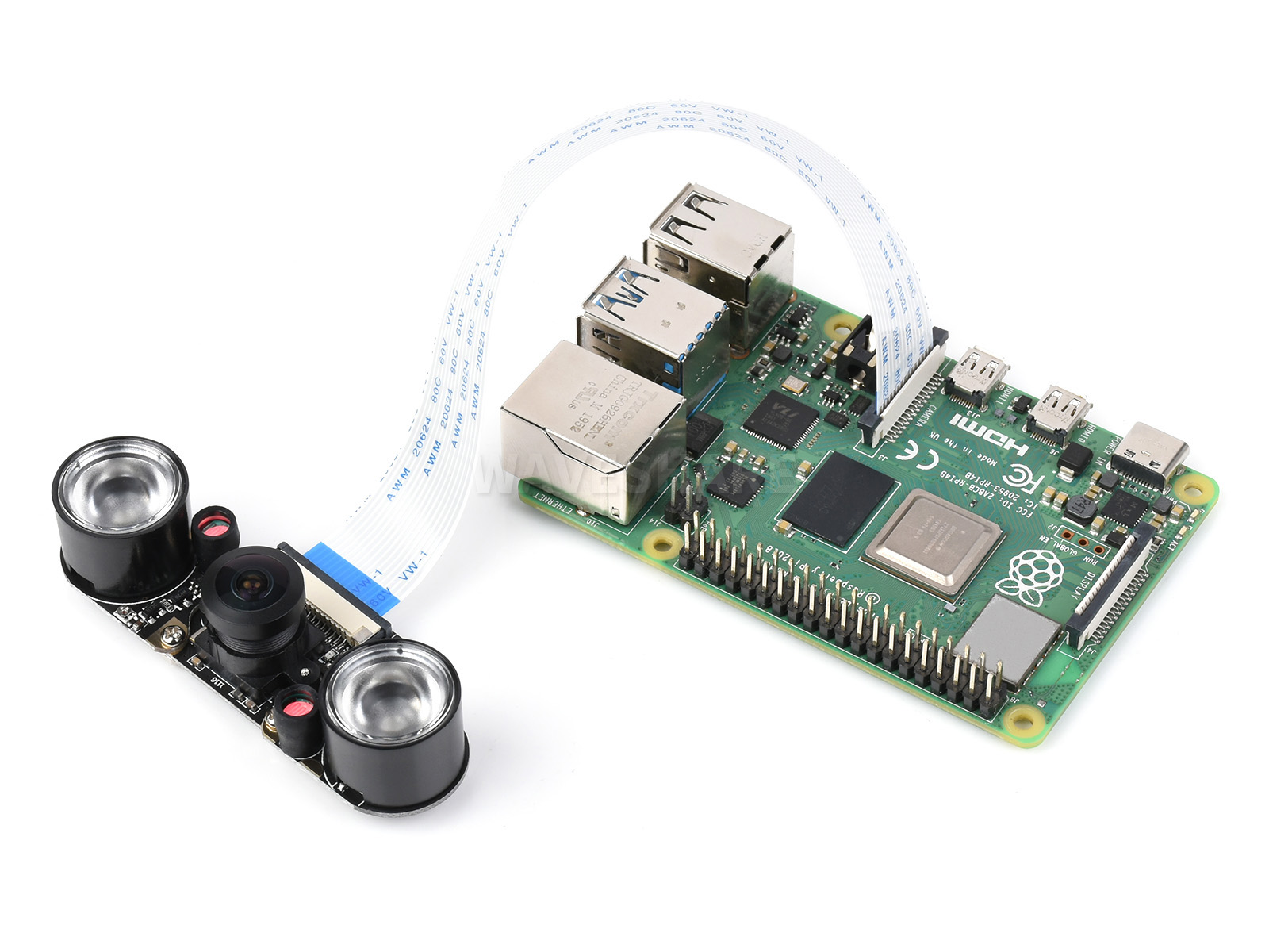 RPi Kamera (H) für Raspberry Pi, OV5647, 5MP, unterstützt Infrarot-Nachtsicht, einstellbarer Fokus