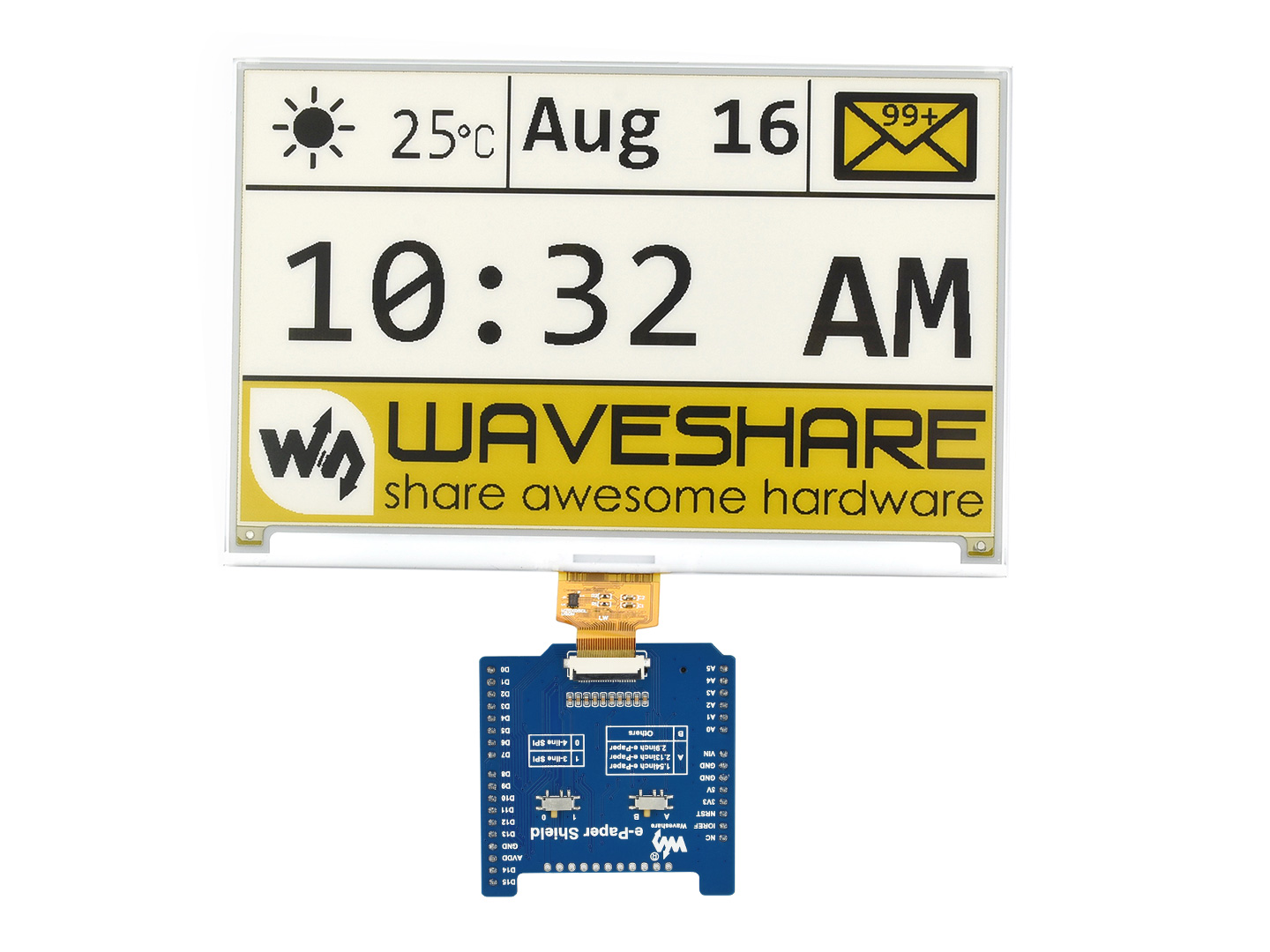 Universelle e-Paper-Rohpanel-Treiberplatine für Arduino