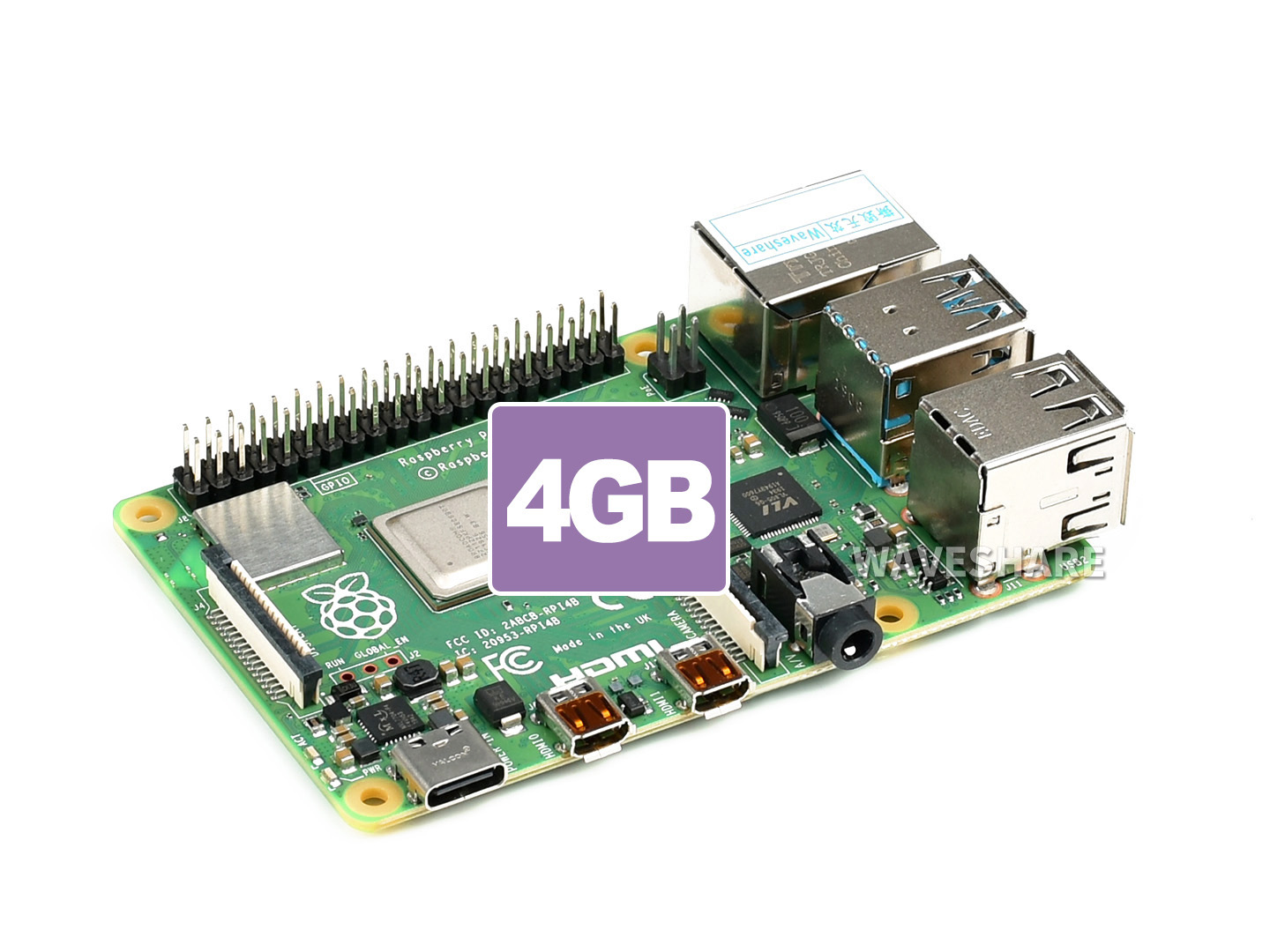 Raspberry Pi 4 Modell B 4GB RAM, Komplett aktualisiert