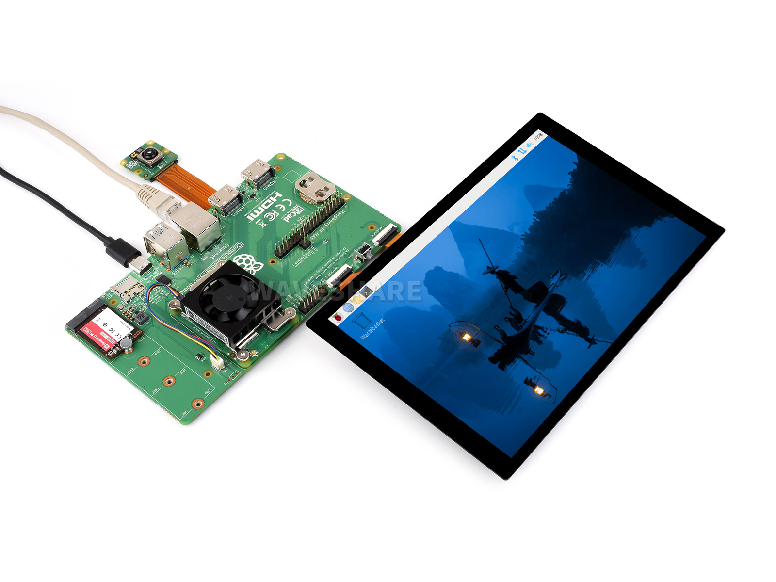 Offiziales Raspberry Pi Compute Module 5 IO Board, eine Entwicklungsplattform und Referenz-Basisplatine, entwickelt für CM5, geeignet für alle Varianten des Compute Module 5
