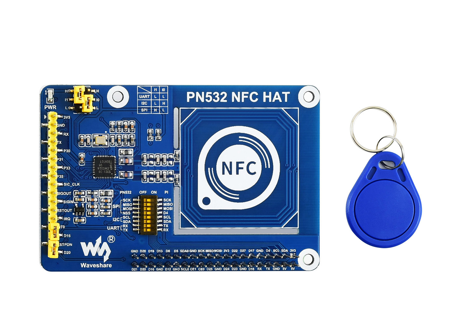 PN532 NFC HAT für Raspberry Pi, I2C / SPI / UART