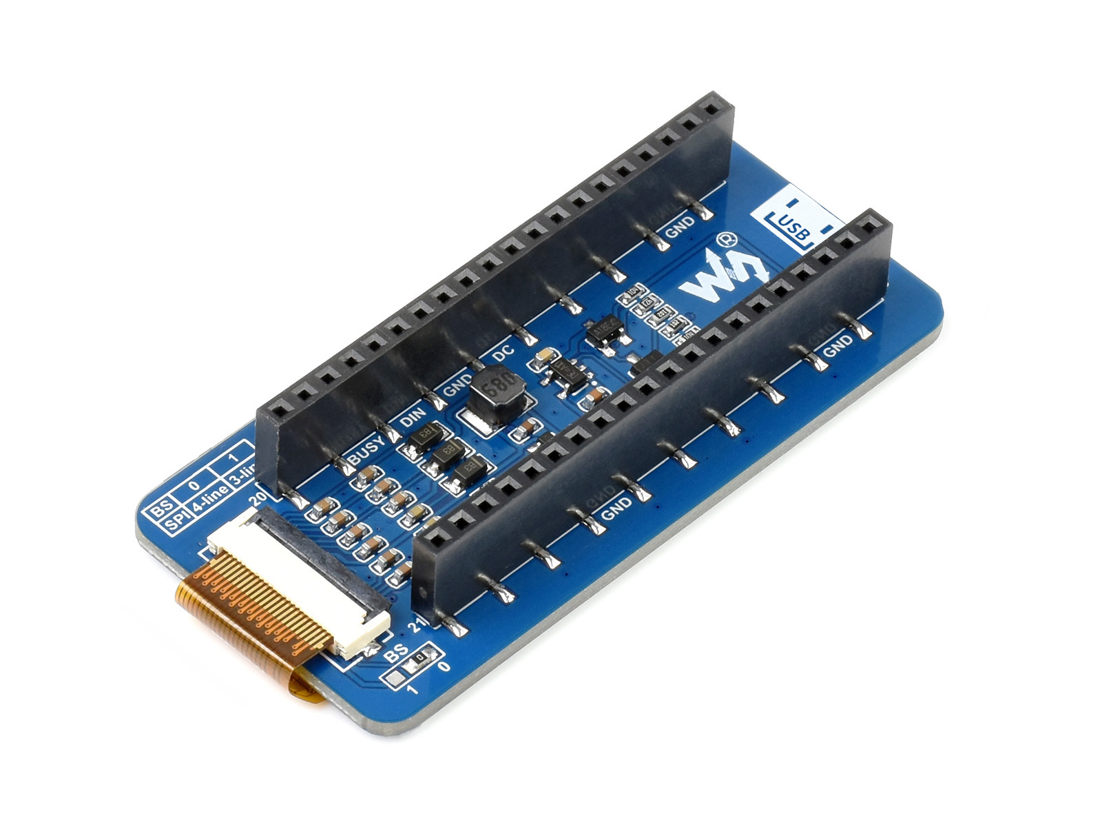 2,13-Zoll E-Paper E-Ink Displaymodul (B) für Raspberry Pi Pico, 250x122, Rot/Schwarz/Weiß, SPI