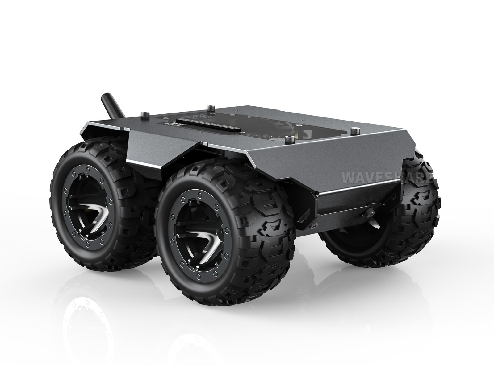 WAVE ROVER Flexibles und erweiterbares 4WD Mobile Robot Chassis, Vollmetallgehäuse, Unterstützung mehrerer Hosts, mit eingebautem ESP32-Modul