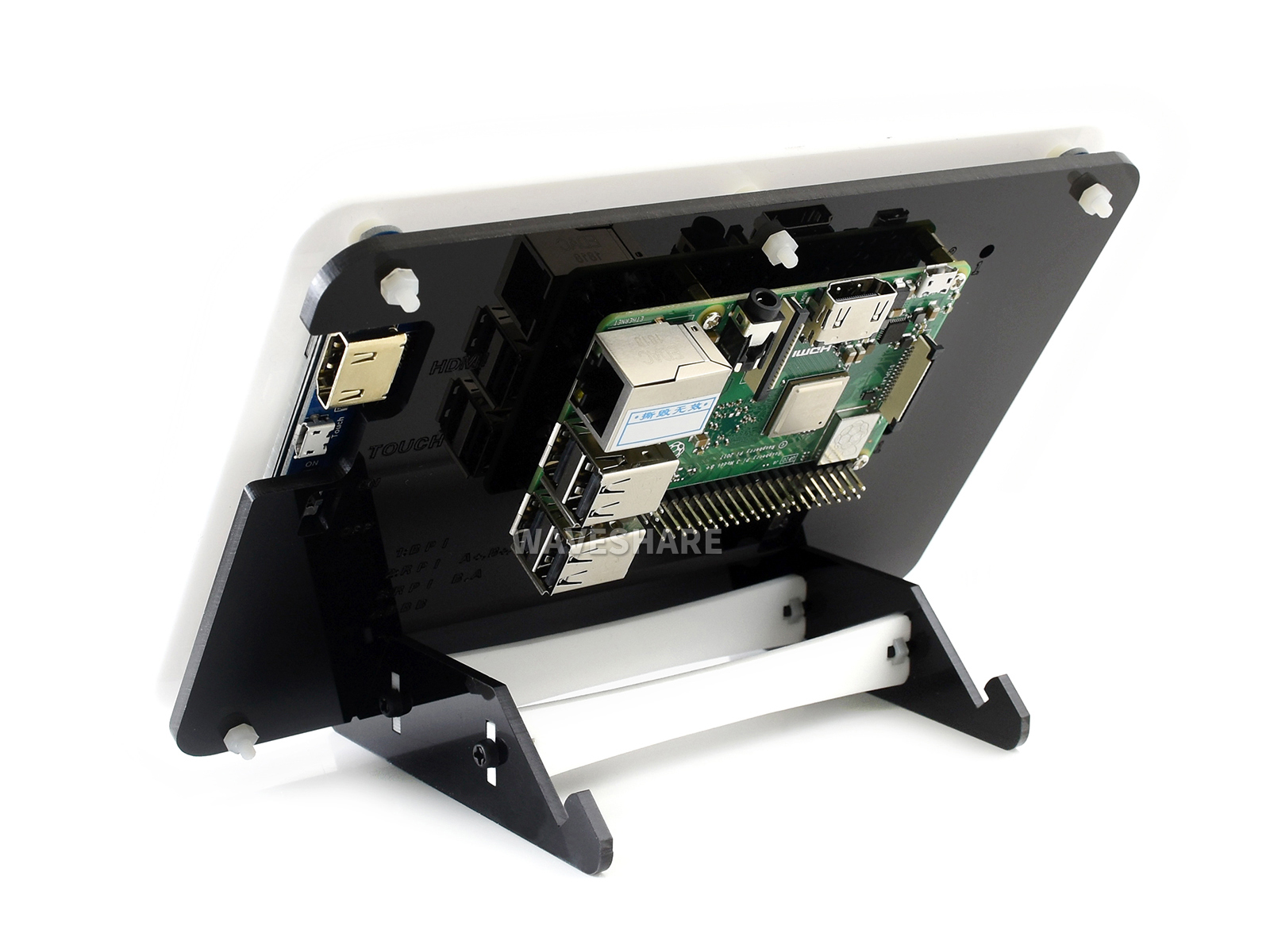 7-Zoll kapazitiver Touchscreen-LCD (C) mit zweifarbigem Gehäuse, 1024×600, HDMI, IPS, stromsparend