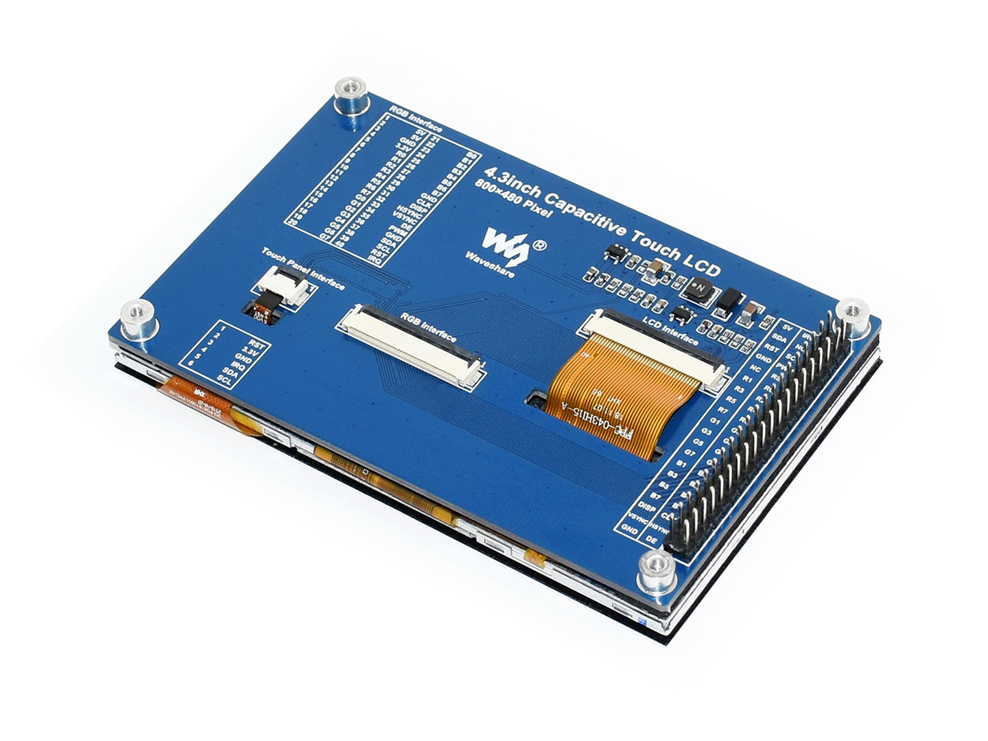 4,3-Zoll kapazitiver Touch-LCD, 800x480