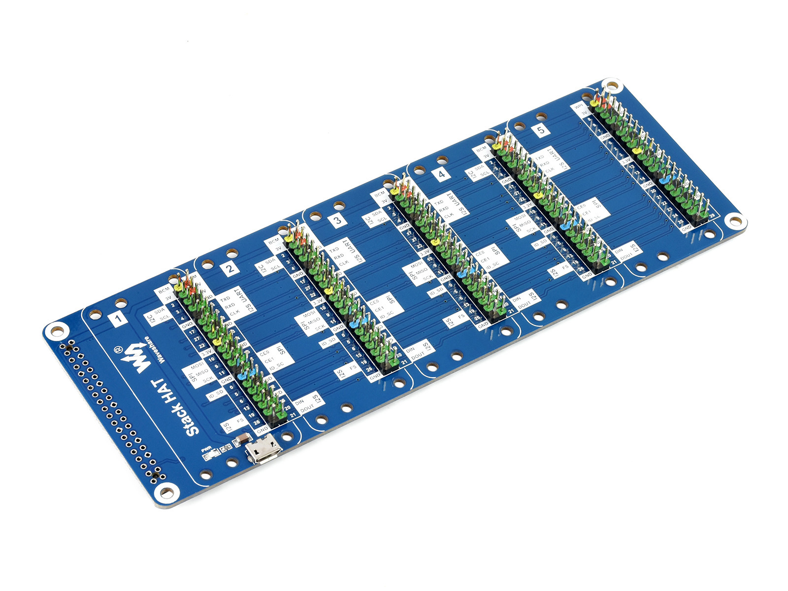 Stack-HAT für Raspberry Pi, stapelt bis zu 5 HATs gleichzeitig