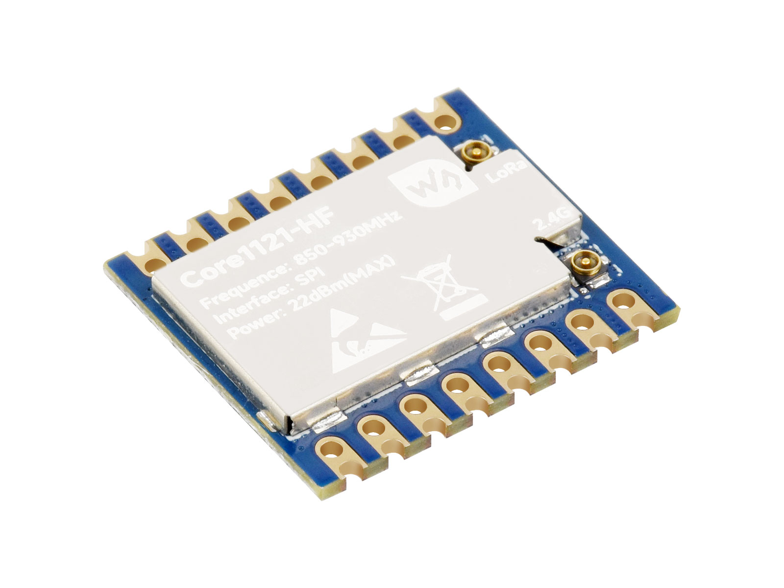 Core1121 LF/HF Dual-Band LoRa Module, Based on Low-Power LR1121 Transceiver, Suitable For Sub-GHz And 2.4GHz Frequency Bands